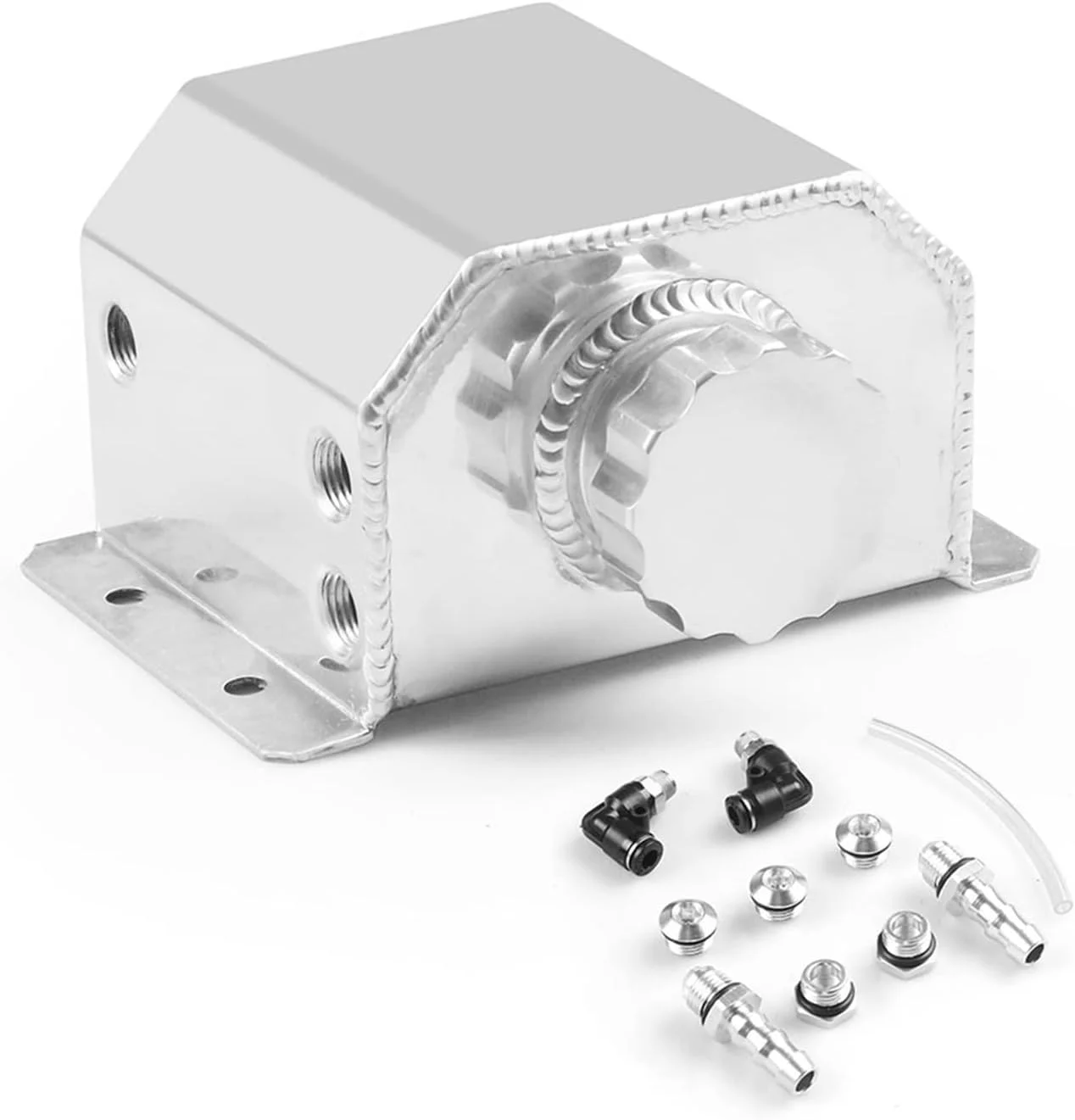 مخزن ذخیره روغن موتور GZDcjsc، یونیورسال، 1 لیتری، آلیاژ آلومینیوم، مدل BX101320، تجهیزات جایگزین سیستم سوخت خودرو (نقره ای) مخزن ذخیره روغن موتور GZDcjsc، یونیورسال، 1 لیتری، آلیاژ آلومینیوم، مدل BX101320، تجهیزات جایگزین سیستم سوخت خودرو (نقره ای)