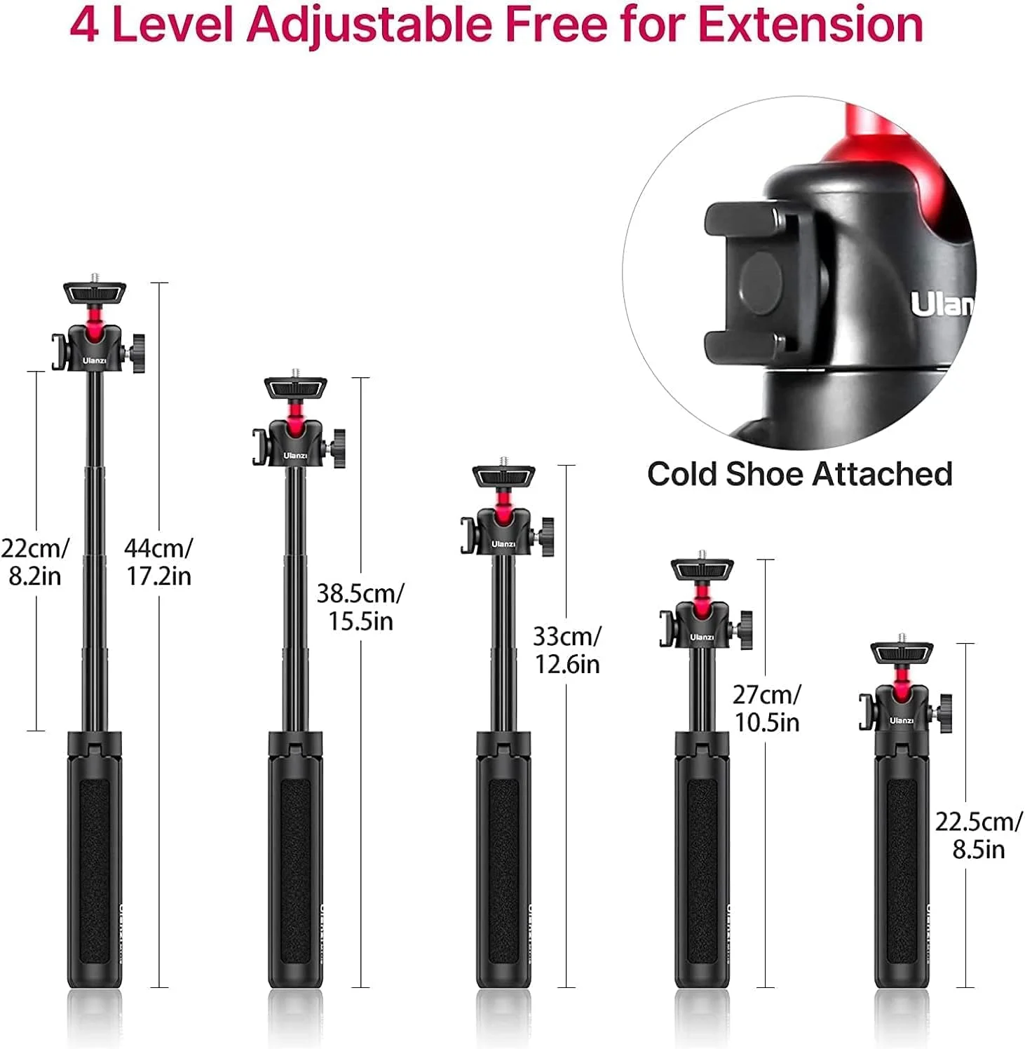 Ulanzi MT-16 Camera Tripod Stand Holder, Mini Tabletop Tripod Selfie Stick with Cold Shoe, Travel Tripod for iPhone 12 Canon G7X Mark III Sony ZV-1 RX100 VII A6600 Vlogging Filmmaking Live Streaming Ulanzi MT-16 Camera Tripod Stand Holder, Mini Tabletop Tripod Selfie Stick with Cold Shoe, Travel Tripod for iPhone 12 Canon G7X Mark III Sony ZV-1 RX100 VII A6600 Vlogging Filmmaking Live Streaming