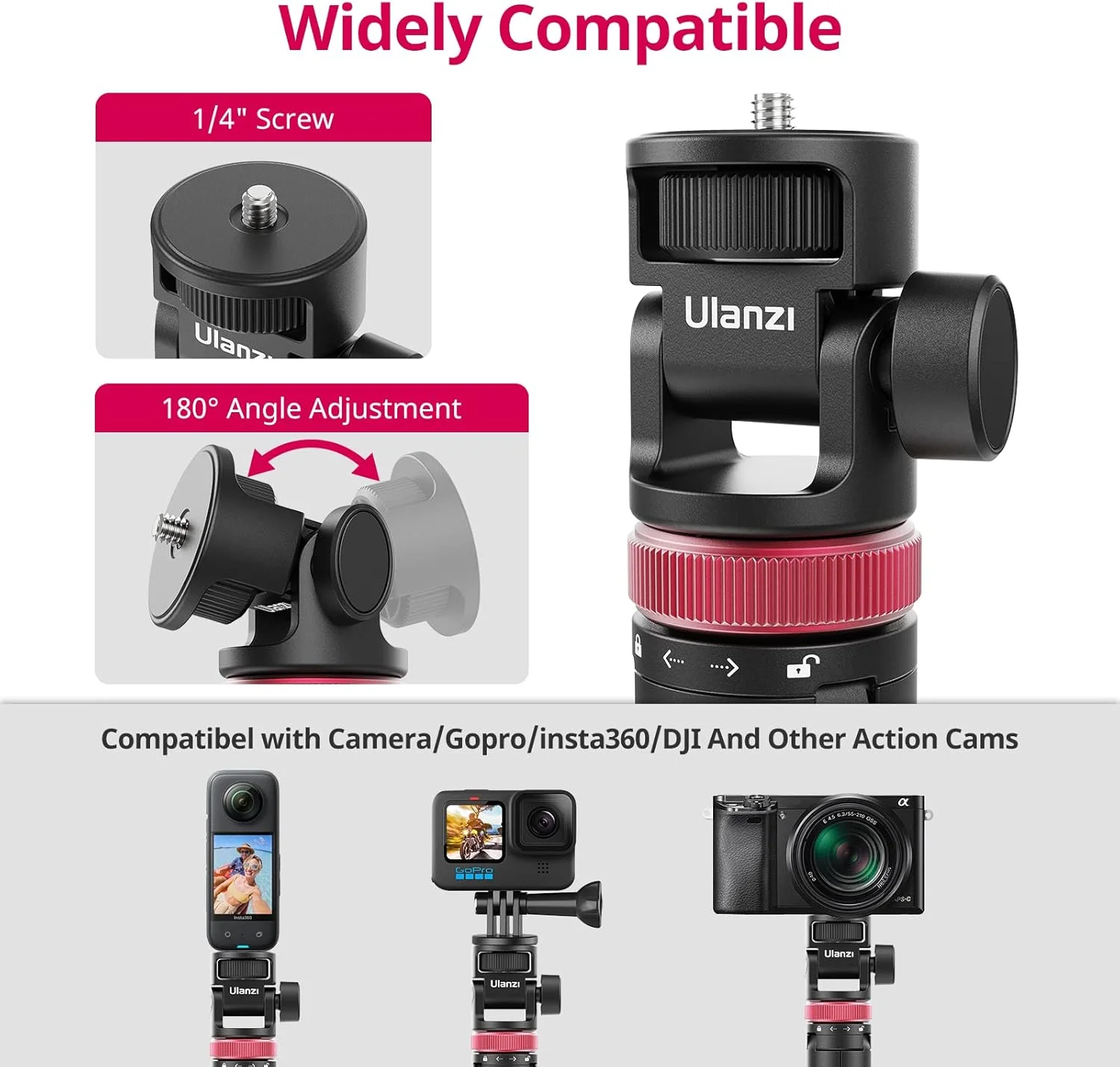 سه پایه سلفی ULANZI Select 59 اینچی برای دوربین - MT-71 دسته سلفی بلند نامرئی قابل گسترش، سه پایه سبک وزن قابل حمل، 7 بخش برای دوربین های اکشن سه پایه سلفی ULANZI Select 59 اینچی برای دوربین - MT-71 دسته سلفی بلند نامرئی قابل گسترش، سه پایه سبک وزن قابل حمل، 7 بخش برای دوربین های اکشن