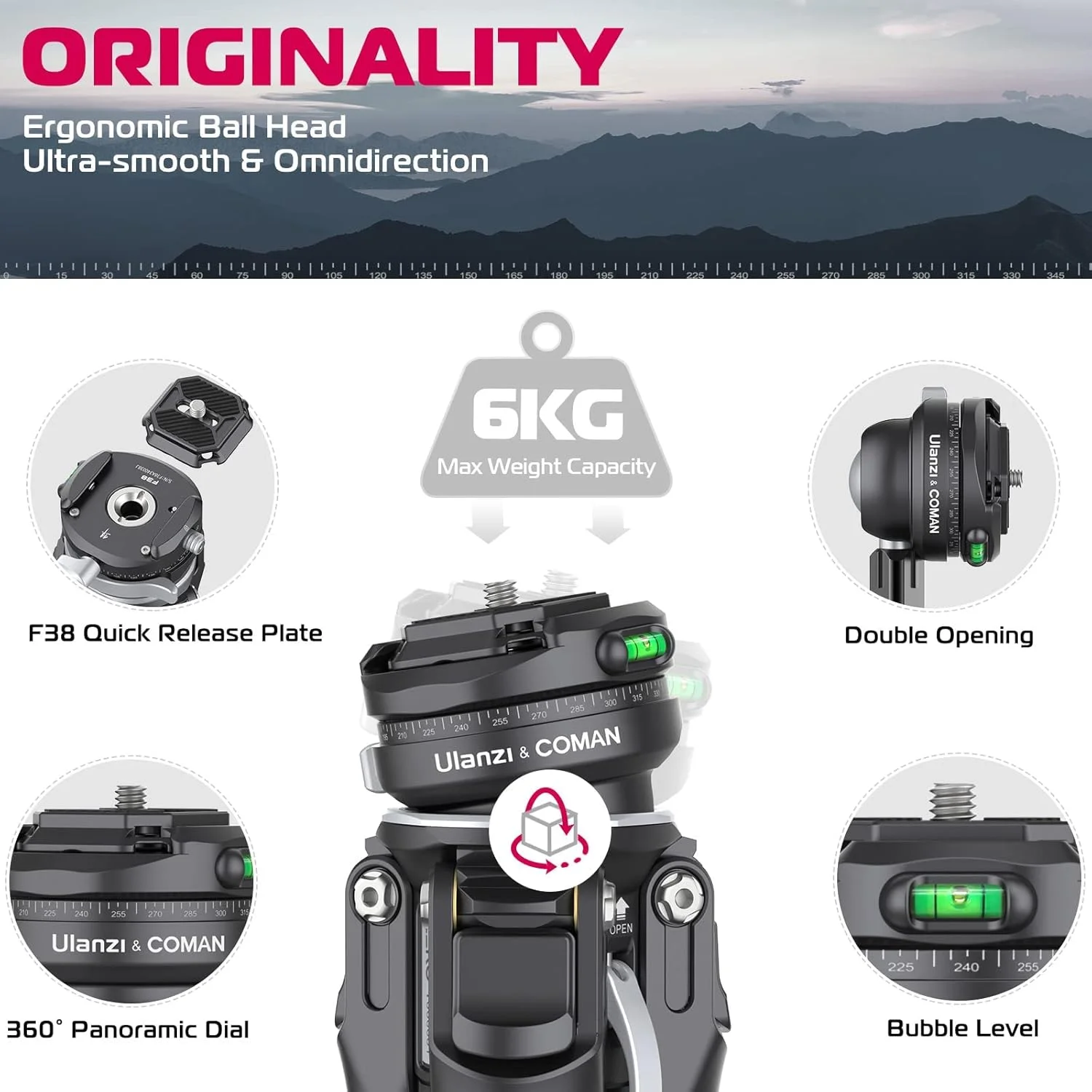 سه پایه دوربین حرفه ای ULANZI Zero F38