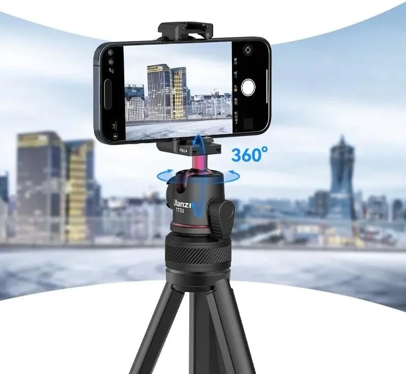 سه پایه ویدئویی گوشی و دوربین ULANZI مدل TT51 - سه پایه قابل حمل 2 در 1 با هد توپی چرخان 360 درجه، جای کفشک سرد مخفی، وزن سبک 600 گرم، طول 1.38 متر، سه پایه 5 قسمتی قابل افزایش برای ولاگ سه پایه ویدئویی گوشی و دوربین ULANZI مدل TT51 - سه پایه قابل حمل 2 در 1 با هد توپی چرخان 360 درجه، جای کفشک سرد مخفی، وزن سبک 600 گرم، طول 1.38 متر، سه پایه 5 قسمتی قابل افزایش برای ولاگ