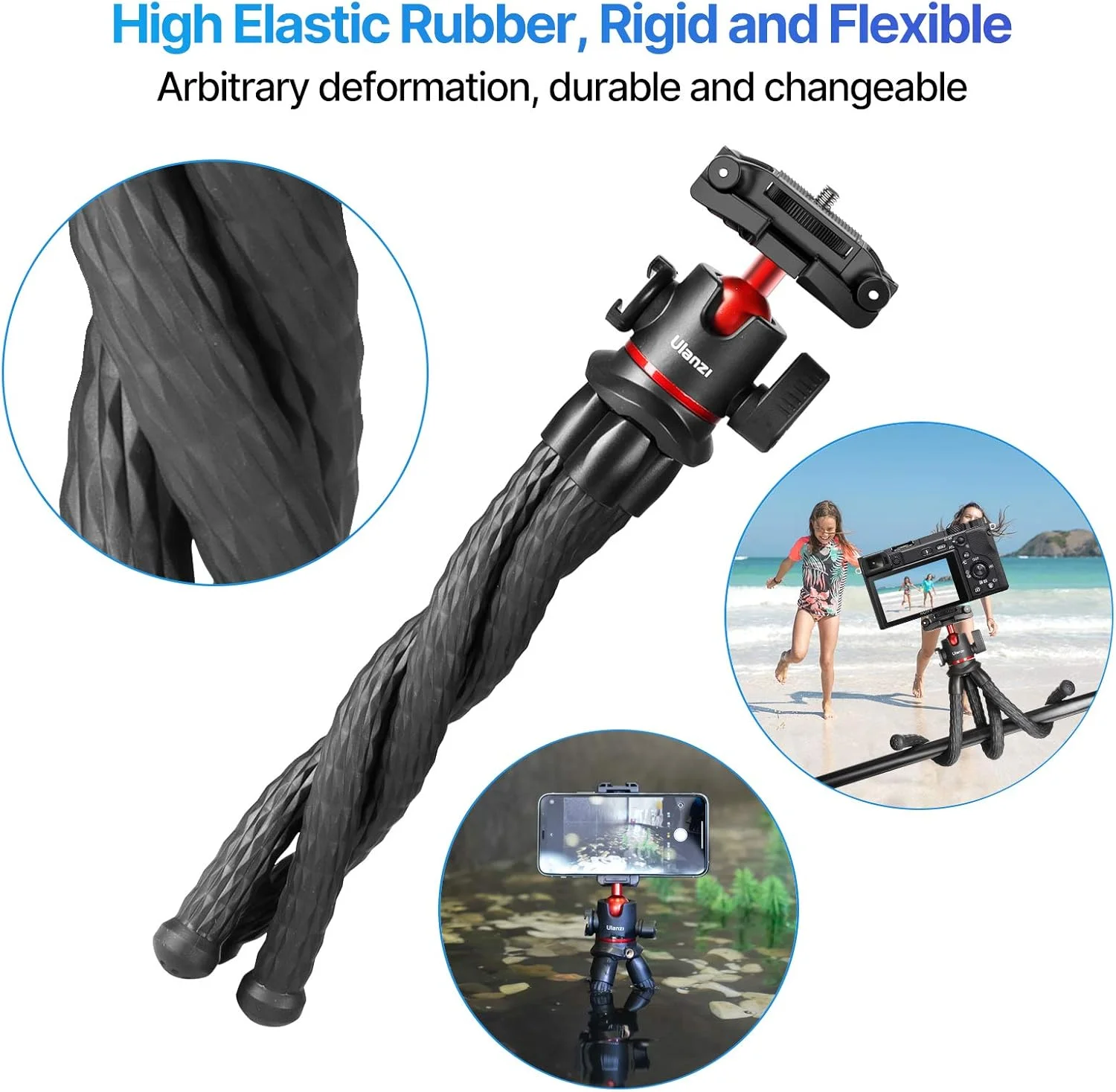ULANZI Phone Tripod, MT-33 iPhone Flexible Tripod, Octopus Tripod 360 Rotating w Cold Shoe Mount, Phone Holder for Filming for iPhone 14 13 12 11 Pro Max and Small Cameras ULANZI Phone Tripod, MT-33 iPhone Flexible Tripod, Octopus Tripod 360 Rotating w Cold Shoe Mount, Phone Holder for Filming for iPhone 14 13 12 11 Pro Max and Small Cameras