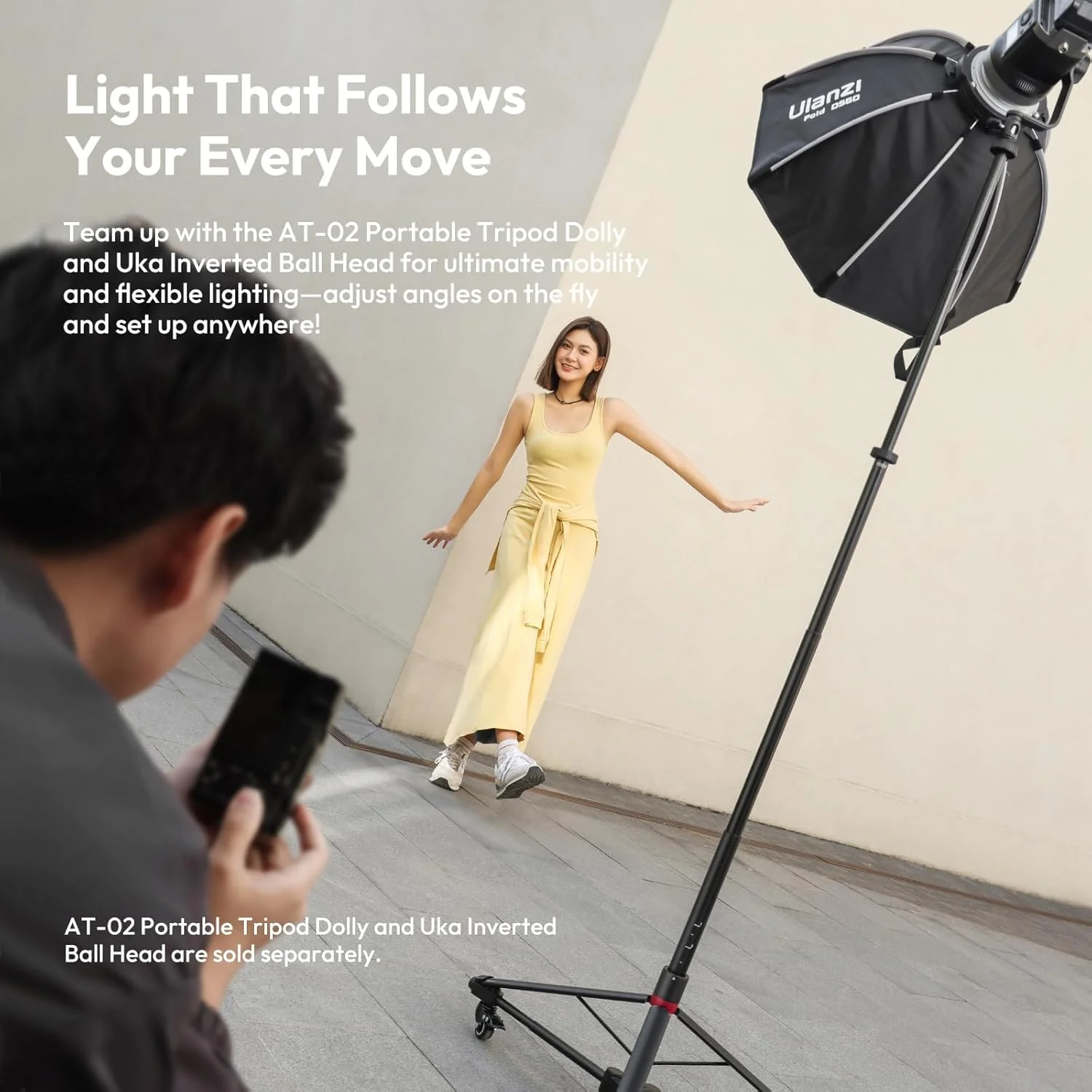 ULANZI AT-05 2M Heavy Duty Foldable Light Stand, 6.56ft Extendable Tripod for Strobe Lights, Webcams, Cameras & Softboxes, Bearable Load up to 5kg ULANZI AT-05 2M Heavy Duty Foldable Light Stand, 6.56ft Extendable Tripod for Strobe Lights, Webcams, Cameras & Softboxes, Bearable Load up to 5kg