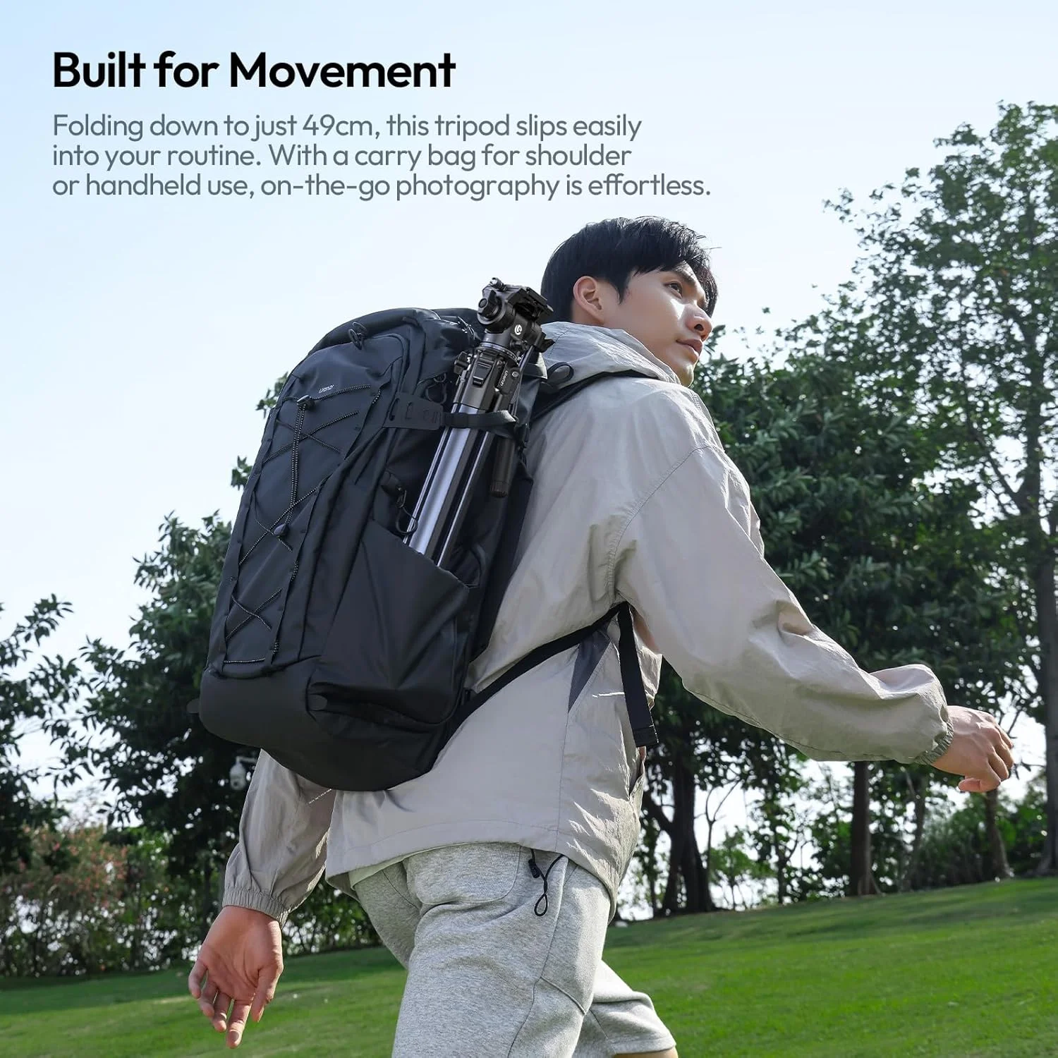 ULANZI Ombra Video Ⅱ Camera Tripod with Fluid Head, 61.5" Travel Tripod with 360° Rotated Arca Quick Release Plate, Portable Stand for Phone Camera Vlogging Video Shooting with Carry Bag Phone Clamp ULANZI Ombra Video Ⅱ Camera Tripod with Fluid Head, 61.5" Travel Tripod with 360° Rotated Arca Quick Release Plate, Portable Stand for Phone Camera Vlogging Video Shooting with Carry Bag Phone Clamp