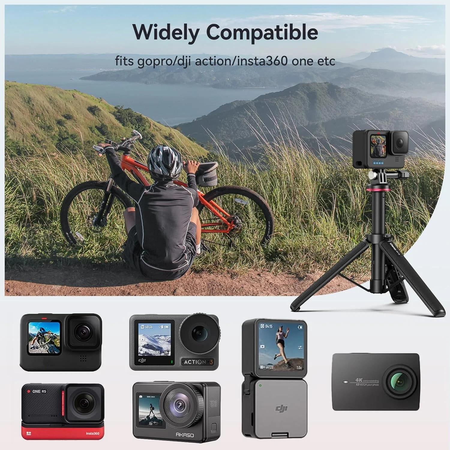 سه پایه سلفی استیک اکستندبل 20 اینچی ULANZI برای Gopro - سه پایه کوچک دوربین اکشن Mt-32 به همراه بند دستی، 5 مرحله ای، سبک وزن، لوازم جانبی قابل حمل برای Vlog برای GoPro Hero 11 10 9 8 7 6 5/Max/DJI Osmo سه پایه سلفی استیک اکستندبل 20 اینچی ULANZI برای Gopro - سه پایه کوچک دوربین اکشن Mt-32 به همراه بند دستی، 5 مرحله ای، سبک وزن، لوازم جانبی قابل حمل برای Vlog برای GoPro Hero 11 10 9 8 7 6 5/Max/DJI Osmo