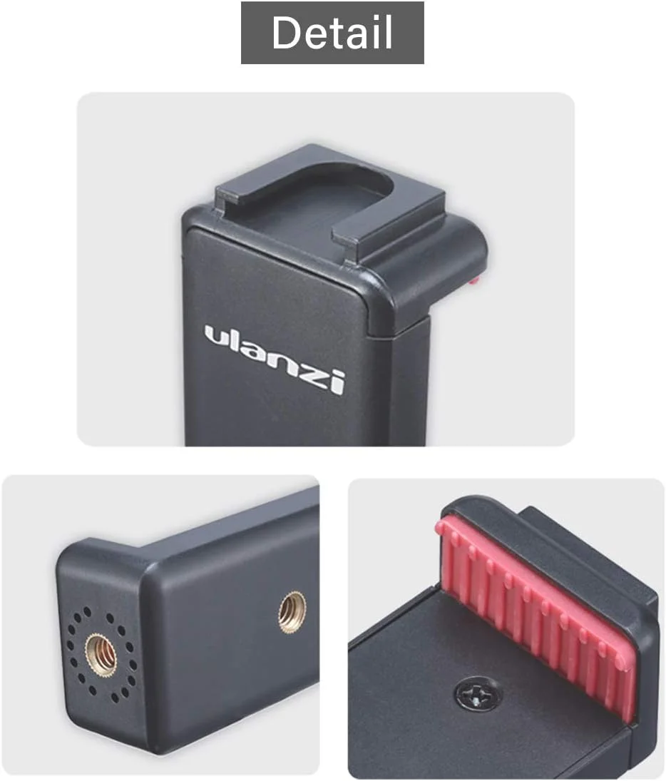 نگهدارنده گوشی موبایل ULANZI ST-07 به همراه مانت کفشک سرد برای میکروفون و نور LED، دارای پیچ سه پایه 1/4 اینچی مناسب برای آیفون 11/Pro/Pro Max XS Max XR X 8 7 Plus، سامسونگ گلکسی، وان پلاس، گوگل پیکسل، مناسب برای ولاگ و ولاگینگ نگهدارنده گوشی موبایل ULANZI ST-07 به همراه مانت کفشک سرد برای میکروفون و نور LED، دارای پیچ سه پایه 1/4 اینچی مناسب برای آیفون 11/Pro/Pro Max XS Max XR X 8 7 Plus، سامسونگ گلکسی، وان پلاس، گوگل پیکسل، مناسب برای ولاگ و ولاگینگ
