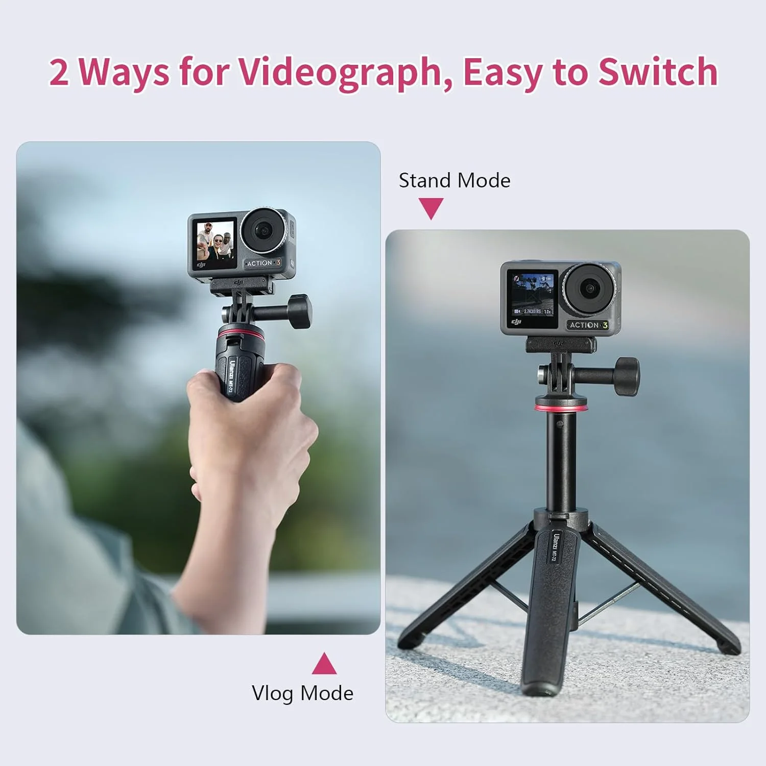 سه پایه سلفی استیک اکستندبل 20 اینچی ULANZI برای Gopro - سه پایه کوچک دوربین اکشن Mt-32 به همراه بند دستی، 5 مرحله ای، سبک وزن، لوازم جانبی قابل حمل برای Vlog برای GoPro Hero 11 10 9 8 7 6 5/Max/DJI Osmo سه پایه سلفی استیک اکستندبل 20 اینچی ULANZI برای Gopro - سه پایه کوچک دوربین اکشن Mt-32 به همراه بند دستی، 5 مرحله ای، سبک وزن، لوازم جانبی قابل حمل برای Vlog برای GoPro Hero 11 10 9 8 7 6 5/Max/DJI Osmo