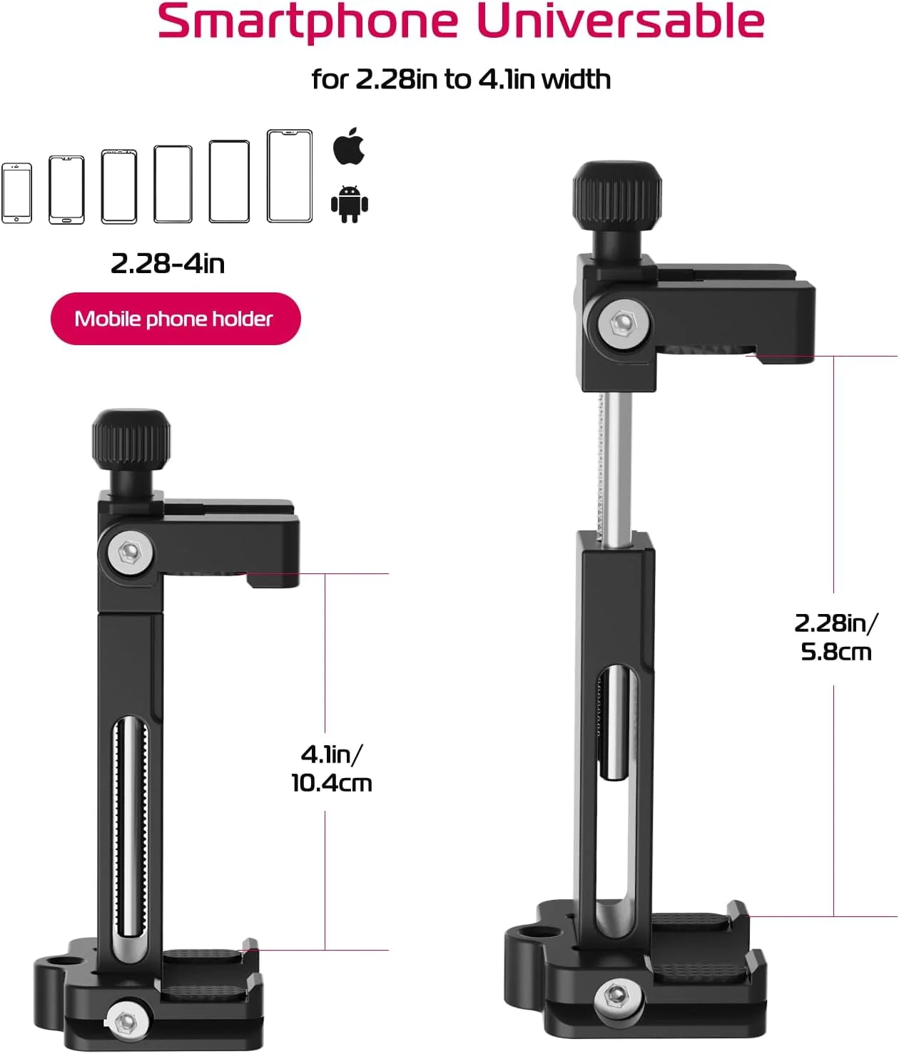 نگهدارنده سه پایه فلزی گوشی هوشمند Ulanzi ST-03 با مانت کفشک سرد و صفحه رهاسازی سریع Arca-Style برای آیفون Xs Xs Max X 8 7 Plus Samsung، آداپتور گیره نگهدارنده سه پایه تلفن همراه برای Joby GorillaPod نگهدارنده سه پایه فلزی گوشی هوشمند Ulanzi ST-03 با مانت کفشک سرد و صفحه رهاسازی سریع Arca-Style برای آیفون Xs Xs Max X 8 7 Plus Samsung، آداپتور گیره نگهدارنده سه پایه تلفن همراه برای Joby GorillaPod