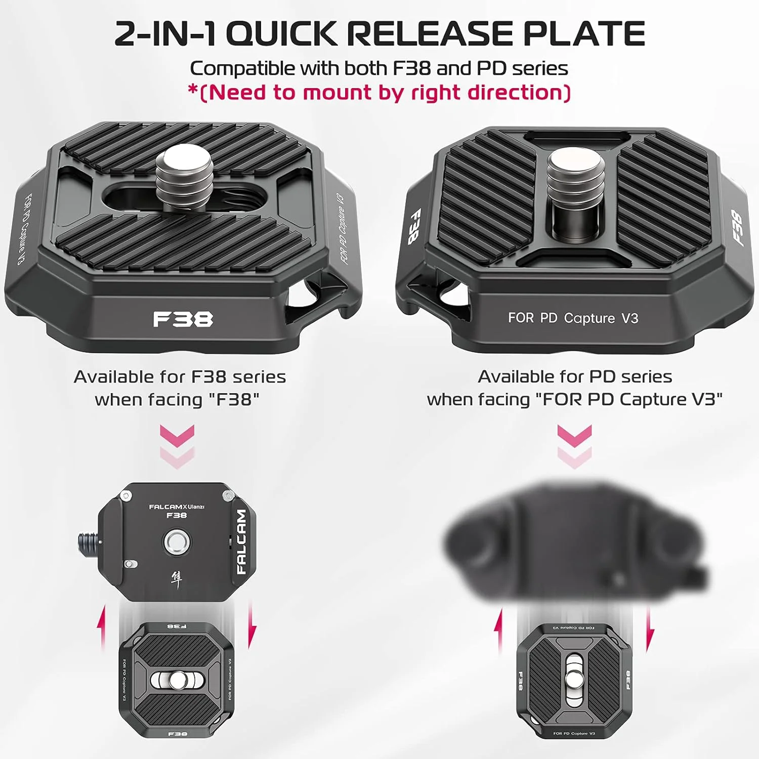 صفحه اتصال سریع دوربین ULANZI FALCAM F38 سازگار با گیره دوربین PD Capture V3، آداپتور نصب Arca-Swiss استاندارد 38 میلیمتری با پیچ 1/4 اینچی، مناسب برای تک پایه، DSLR و لغزنده (فقط صفحه بالایی) صفحه اتصال سریع دوربین ULANZI FALCAM F38 سازگار با گیره دوربین PD Capture V3، آداپتور نصب Arca-Swiss استاندارد 38 میلیمتری با پیچ 1/4 اینچی، مناسب برای تک پایه، DSLR و لغزنده (فقط صفحه بالایی)