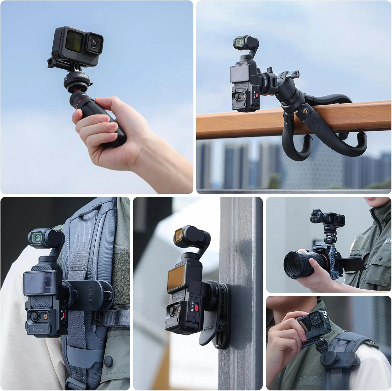 مجموعه پایه اتصال سریع دوربین ULANZI CK01 Cka، کیت راه اندازی سریع با پیچ 1/4 اینچی برای دوربین های اکشن و دوربین های کوچک با تعویض فوق العاده سریع مجموعه پایه اتصال سریع دوربین ULANZI CK01 Cka، کیت راه اندازی سریع با پیچ 1/4 اینچی برای دوربین های اکشن و دوربین های کوچک با تعویض فوق العاده سریع