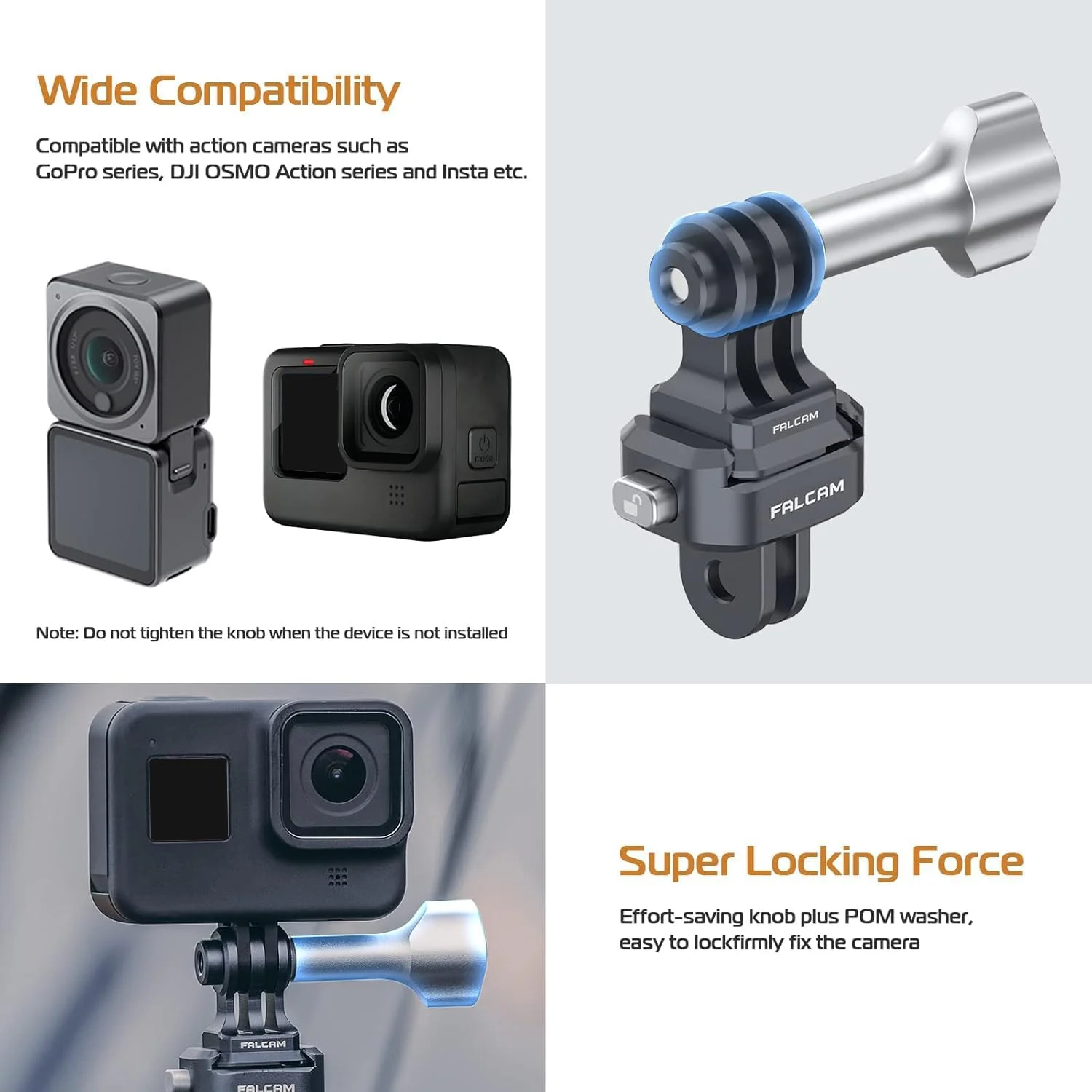 کیت رهاسازی سریع Falcam F22 برای دوربین های اکشن، آداپتور نصب دوربین، تبدیل رابط دوربین اکشن به سیستم QR F22، کیت لوازم جانبی دوربین آلومینیومی 22 میلی متری برای عکاس، مناسب برای دوربین اکشن کیت رهاسازی سریع Falcam F22 برای دوربین های اکشن، آداپتور نصب دوربین، تبدیل رابط دوربین اکشن به سیستم QR F22، کیت لوازم جانبی دوربین آلومینیومی 22 میلی متری برای عکاس، مناسب برای دوربین اکشن