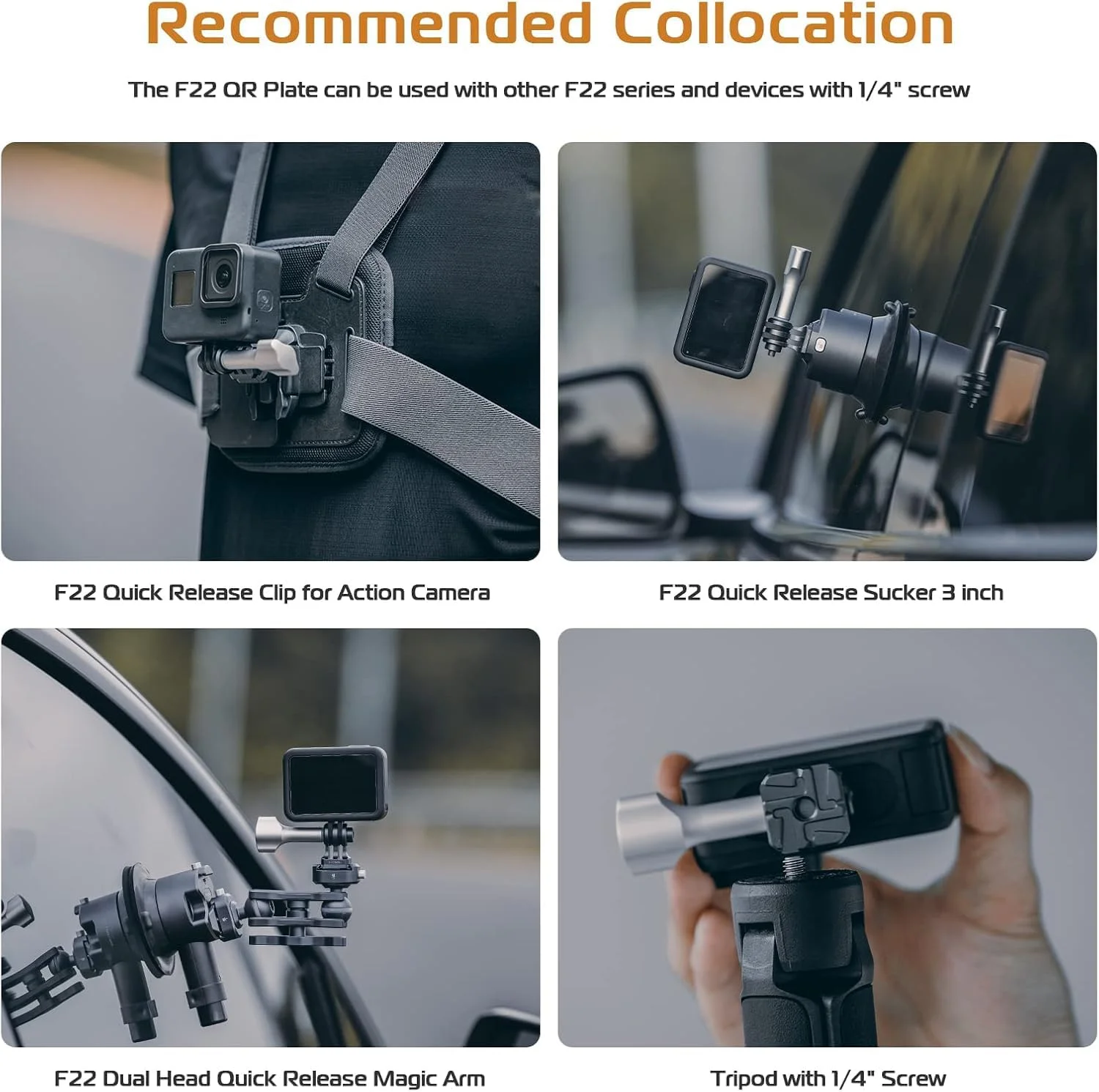 کیت رهاسازی سریع Falcam F22 برای دوربین های اکشن، آداپتور نصب دوربین، تبدیل رابط دوربین اکشن به سیستم QR F22، کیت لوازم جانبی دوربین آلومینیومی 22 میلی متری برای عکاس، مناسب برای دوربین اکشن کیت رهاسازی سریع Falcam F22 برای دوربین های اکشن، آداپتور نصب دوربین، تبدیل رابط دوربین اکشن به سیستم QR F22، کیت لوازم جانبی دوربین آلومینیومی 22 میلی متری برای عکاس، مناسب برای دوربین اکشن