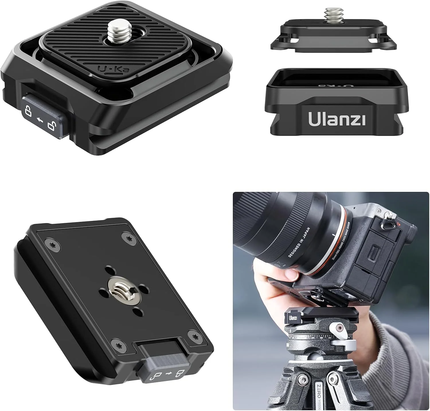 صفحه رهاسازی سریع ULANZI UKA02 (صفحه بالایی) جدیدترین نسخه سیستم آداپتور مانت دوربین با رهاسازی سریع سه پایه مناسب برای UKA01/ UKA03/ Arca Swiss / UKA (فقط صفحه بالایی) صفحه رهاسازی سریع ULANZI UKA02 (صفحه بالایی) جدیدترین نسخه سیستم آداپتور مانت دوربین با رهاسازی سریع سه پایه مناسب برای UKA01/ UKA03/ Arca Swiss / UKA (فقط صفحه بالایی)