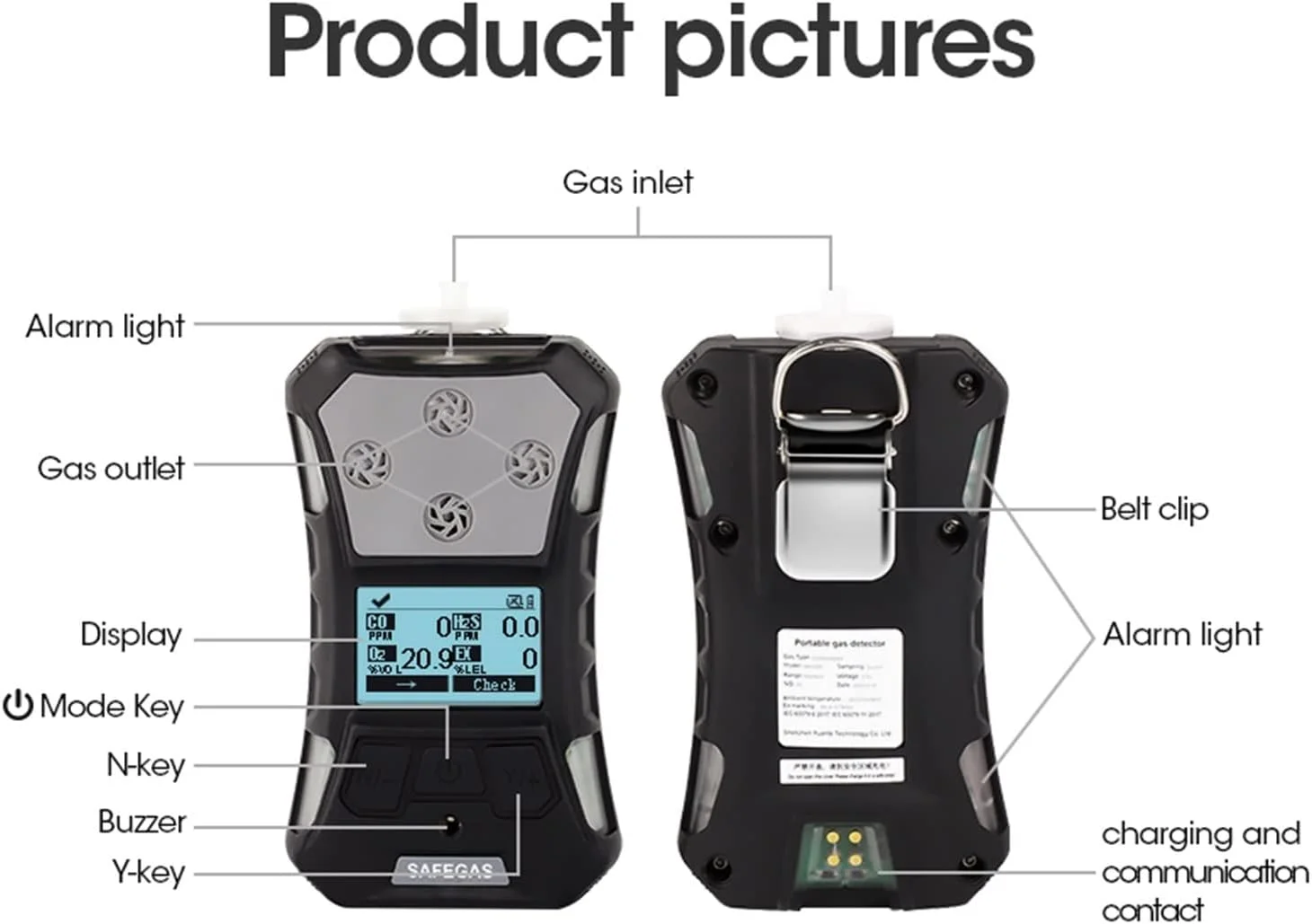 سنسور تشخیص نشت گاز چندگانه GZDodek 4 در 1، سنسور تشخیص گاز مونوکسید کربن، سولفید هیدروژن، اکسیژن، متان قابل احتراق، با دقت و حساسیت بالا سنسور تشخیص نشت گاز چندگانه GZDodek 4 در 1، سنسور تشخیص گاز مونوکسید کربن، سولفید هیدروژن، اکسیژن، متان قابل احتراق، با دقت و حساسیت بالا