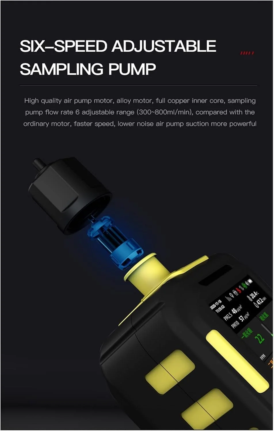 سنسور نشت یاب چند گاز GZDodek، آشکارساز گاز صنعتی قابل حمل با پمپ داخلی NH3، SO2، CO، CO2، NOx، H2S، دما، رطوبت، PM2.5، PM10 با دقت و حساسیت بالا سنسور نشت یاب چند گاز GZDodek، آشکارساز گاز صنعتی قابل حمل با پمپ داخلی NH3، SO2، CO، CO2، NOx، H2S، دما، رطوبت، PM2.5، PM10 با دقت و حساسیت بالا