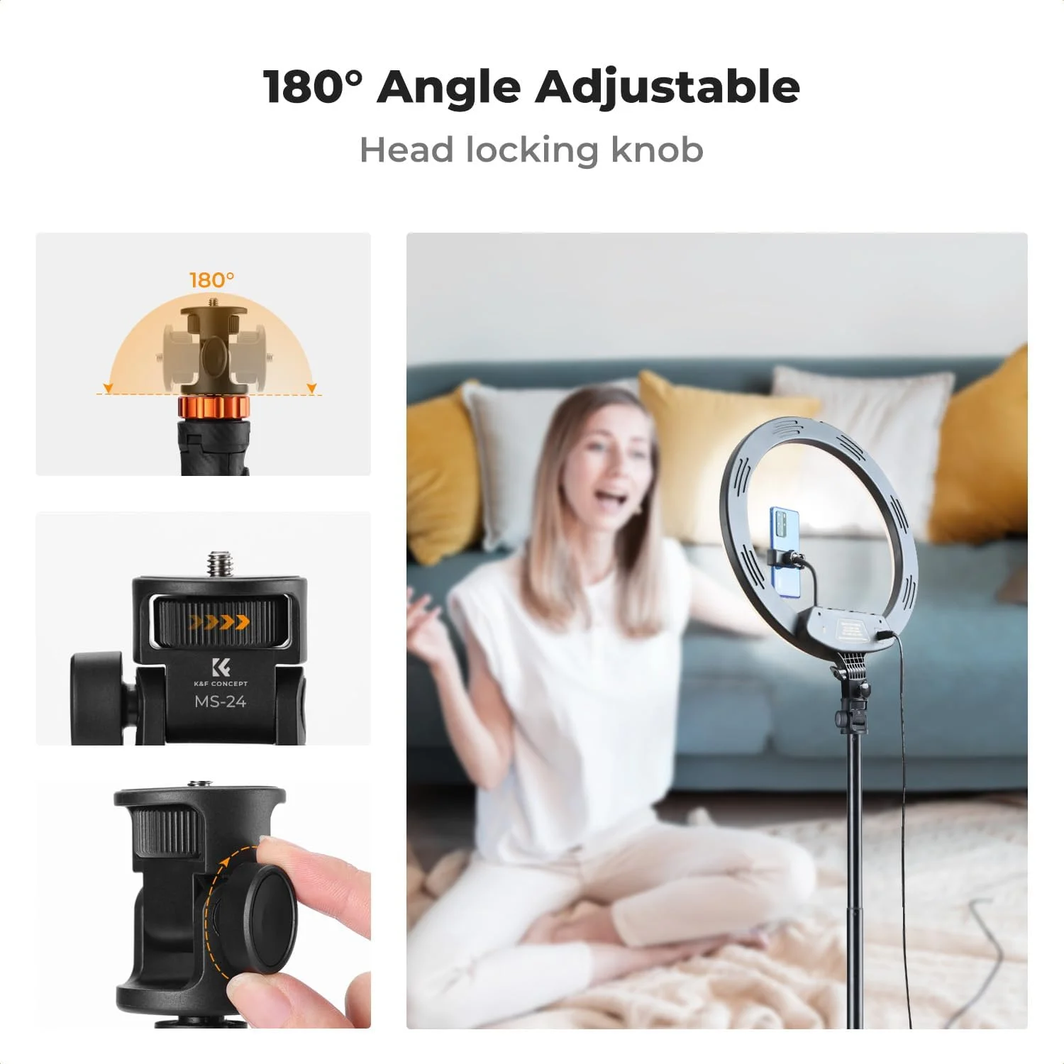 سه پایه تلفن همراه و مونوپاد سلفی K&F Concept MS27 با ارتفاع 175 سانتی متر و ریموت کنترل، سه پایه 2 در 1 برای دوربین و دوربین های ورزشی با پیچ 1/4 اینچی برای DJI Osmo Pocket 3، Insta360 X5 X4، GoPro سه پایه تلفن همراه و مونوپاد سلفی K&F Concept MS27 با ارتفاع 175 سانتی متر و ریموت کنترل، سه پایه 2 در 1 برای دوربین و دوربین های ورزشی با پیچ 1/4 اینچی برای DJI Osmo Pocket 3، Insta360 X5 X4، GoPro