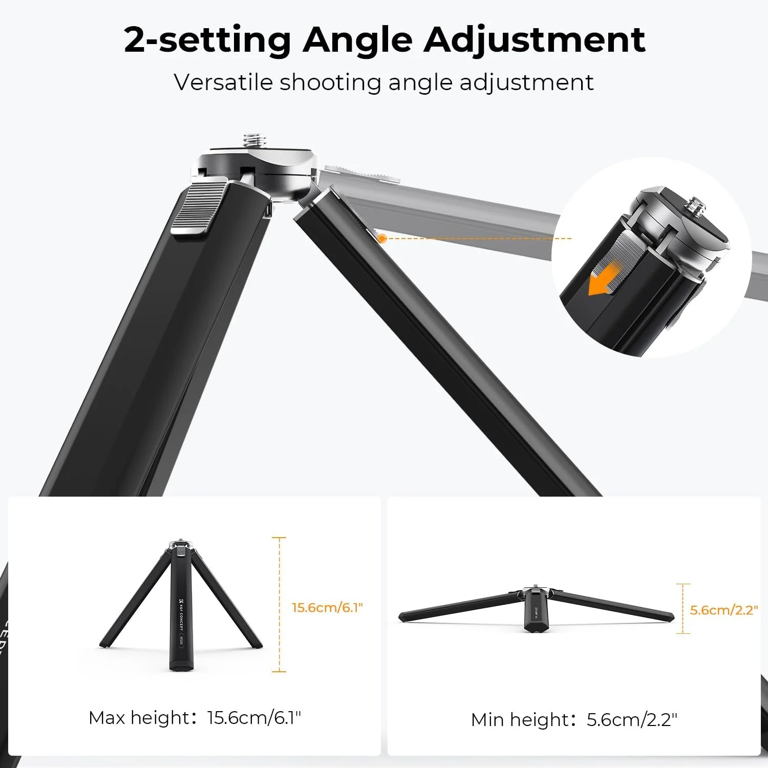 سه پایه فلزی کوچک پروژکتور دوربین K&F Concept، پایه رومیزی با پیچ 1/4 اینچی به همراه گیره تلفن همراه و ریموت کنترل بی سیم، تنظیم ارتفاع 2 مرحله ای - تحمل وزن تا 20 کیلوگرم، MS05 سه پایه فلزی کوچک پروژکتور دوربین K&F Concept، پایه رومیزی با پیچ 1/4 اینچی به همراه گیره تلفن همراه و ریموت کنترل بی سیم، تنظیم ارتفاع 2 مرحله ای - تحمل وزن تا 20 کیلوگرم، MS05