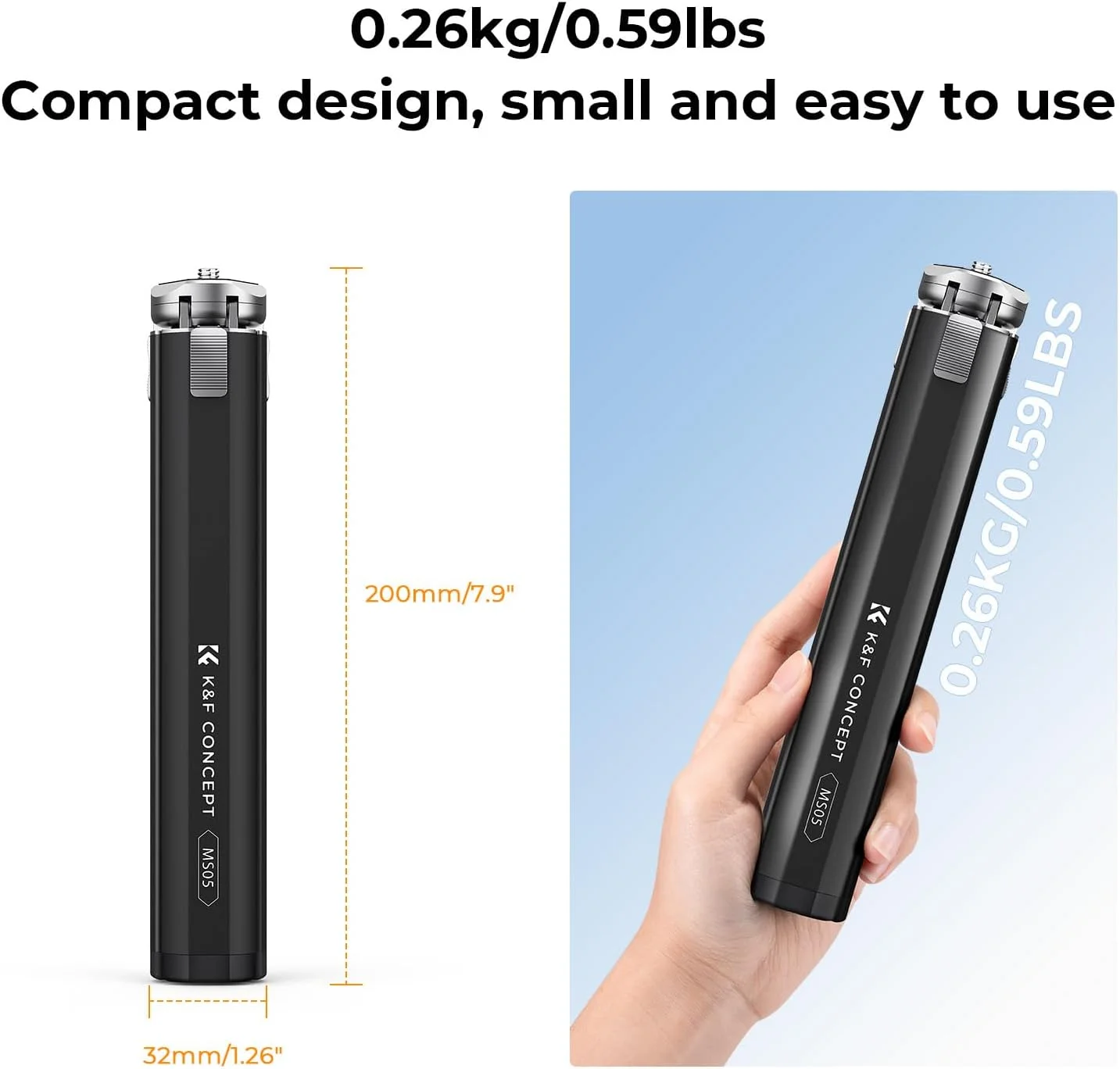 سه پایه فلزی کوچک پروژکتور دوربین K&F Concept، پایه رومیزی با پیچ 1/4 اینچی به همراه گیره تلفن همراه و ریموت کنترل بی سیم، تنظیم ارتفاع 2 مرحله ای - تحمل وزن تا 20 کیلوگرم، MS05 سه پایه فلزی کوچک پروژکتور دوربین K&F Concept، پایه رومیزی با پیچ 1/4 اینچی به همراه گیره تلفن همراه و ریموت کنترل بی سیم، تنظیم ارتفاع 2 مرحله ای - تحمل وزن تا 20 کیلوگرم، MS05