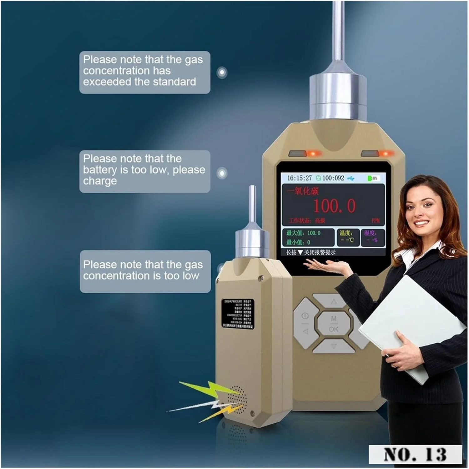 دستگاه تشخیص گاز GZDZHP، دستگاه تشخیص O3، دستگاه تشخیص نشت گاز ازن پمپی، صفحه نمایش ازن با سیستم هشدار، آنالایزر گاز، سنسور گاز حرفه ای (100ppm) دستگاه تشخیص گاز GZDZHP، دستگاه تشخیص O3، دستگاه تشخیص نشت گاز ازن پمپی، صفحه نمایش ازن با سیستم هشدار، آنالایزر گاز، سنسور گاز حرفه ای (100ppm)