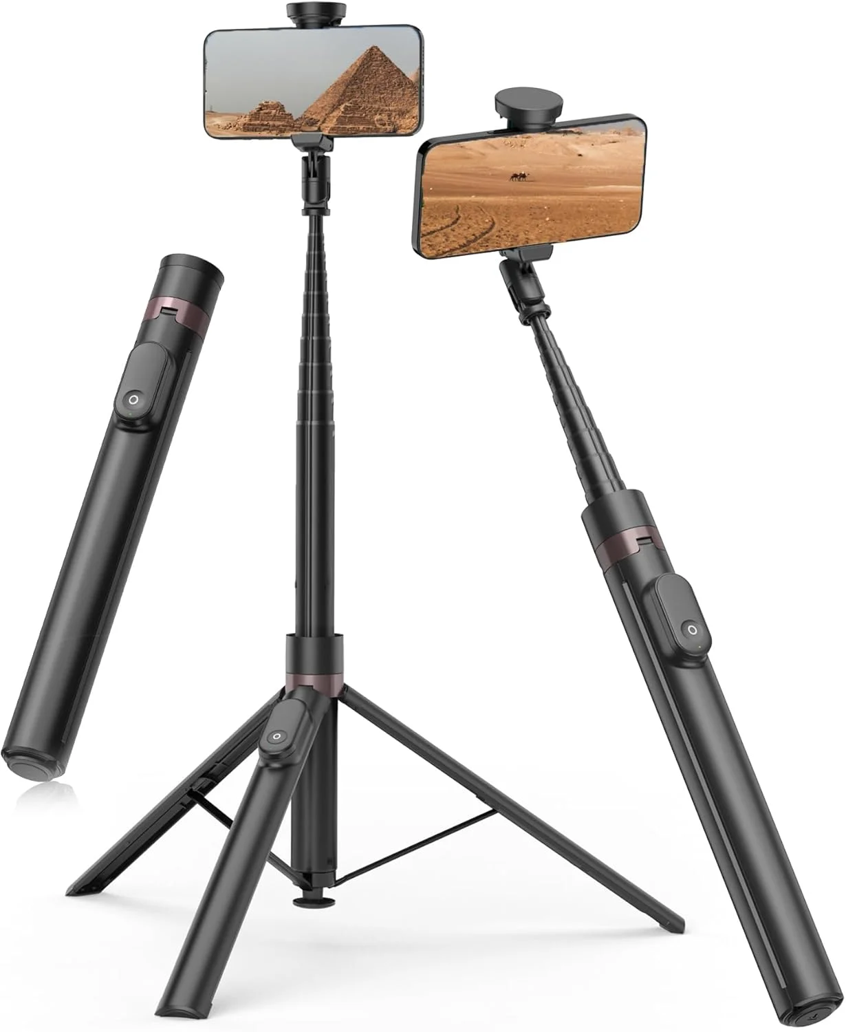 پایه سلفی سه پایه اتوماتیک 180 سانتی متری TONEOF، پایه نگهدارنده گوشی با چرخش 360 درجه با ریموت مغناطیسی، سه پایه گوشی برای مسافرت، سه پایه بلند گوشی هوشمند سازگار با تلفن (مشکی) پایه سلفی سه پایه اتوماتیک 180 سانتی متری TONEOF، پایه نگهدارنده گوشی با چرخش 360 درجه با ریموت مغناطیسی، سه پایه گوشی برای مسافرت، سه پایه بلند گوشی هوشمند سازگار با تلفن (مشکی)