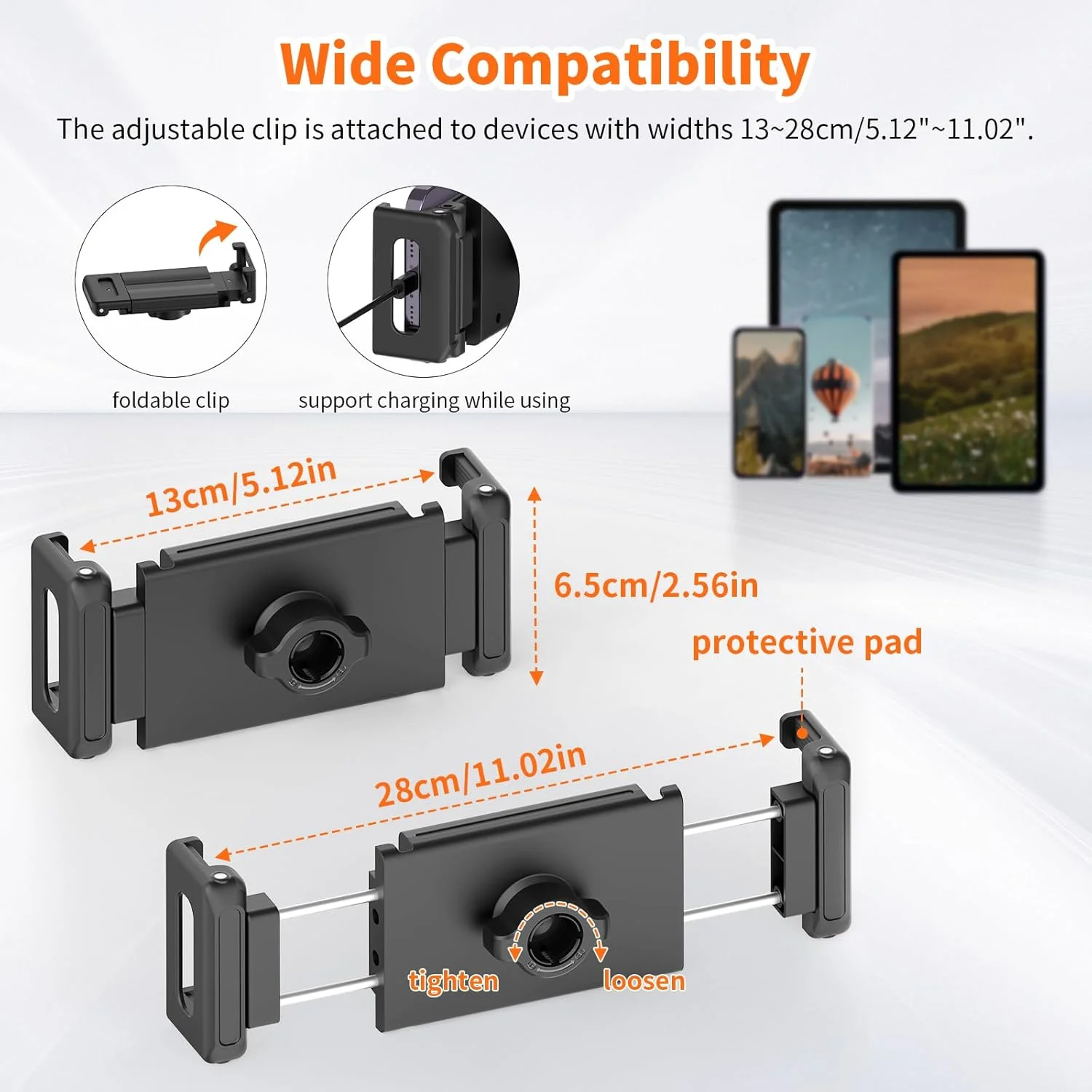 پایه نگهدارنده تبلت TONEOF با ارتفاع 182 سانتی متر/72 اینچ، سه پایه تلفن با سر توپی چرخان 360 درجه و کیف مسافرتی، پایه تبلت تاشو و پایدار برای مسافرت/تماشا/ولاگ، مناسب برای آیپد/تبلت/کیندل/تلفن - مشکی پایه نگهدارنده تبلت TONEOF با ارتفاع 182 سانتی متر/72 اینچ، سه پایه تلفن با سر توپی چرخان 360 درجه و کیف مسافرتی، پایه تبلت تاشو و پایدار برای مسافرت/تماشا/ولاگ، مناسب برای آیپد/تبلت/کیندل/تلفن - مشکی