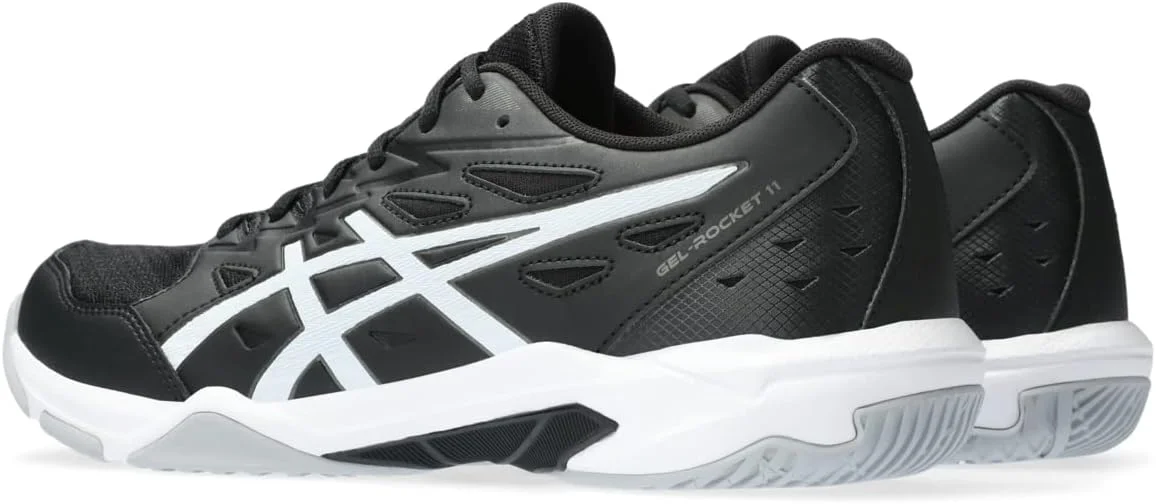 کفش ورزشی داخل سالن مردانه آسیکس مدل Gel-Rocket 11، سفید/مشکی، سایز 40.5 EU کفش ورزشی داخل سالن مردانه آسیکس مدل Gel-Rocket 11، سفید/مشکی، سایز 40.5 EU