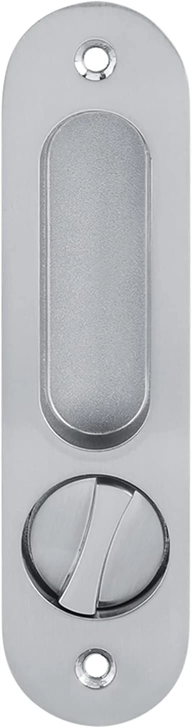 قفل درب چوبی GZDcjsc، یراق آلات درب انبار با روکش آبکاری، دستگیره آلیاژ آلومینیوم ضد سرقت برای درب انبار (نقره ای برس خورده)