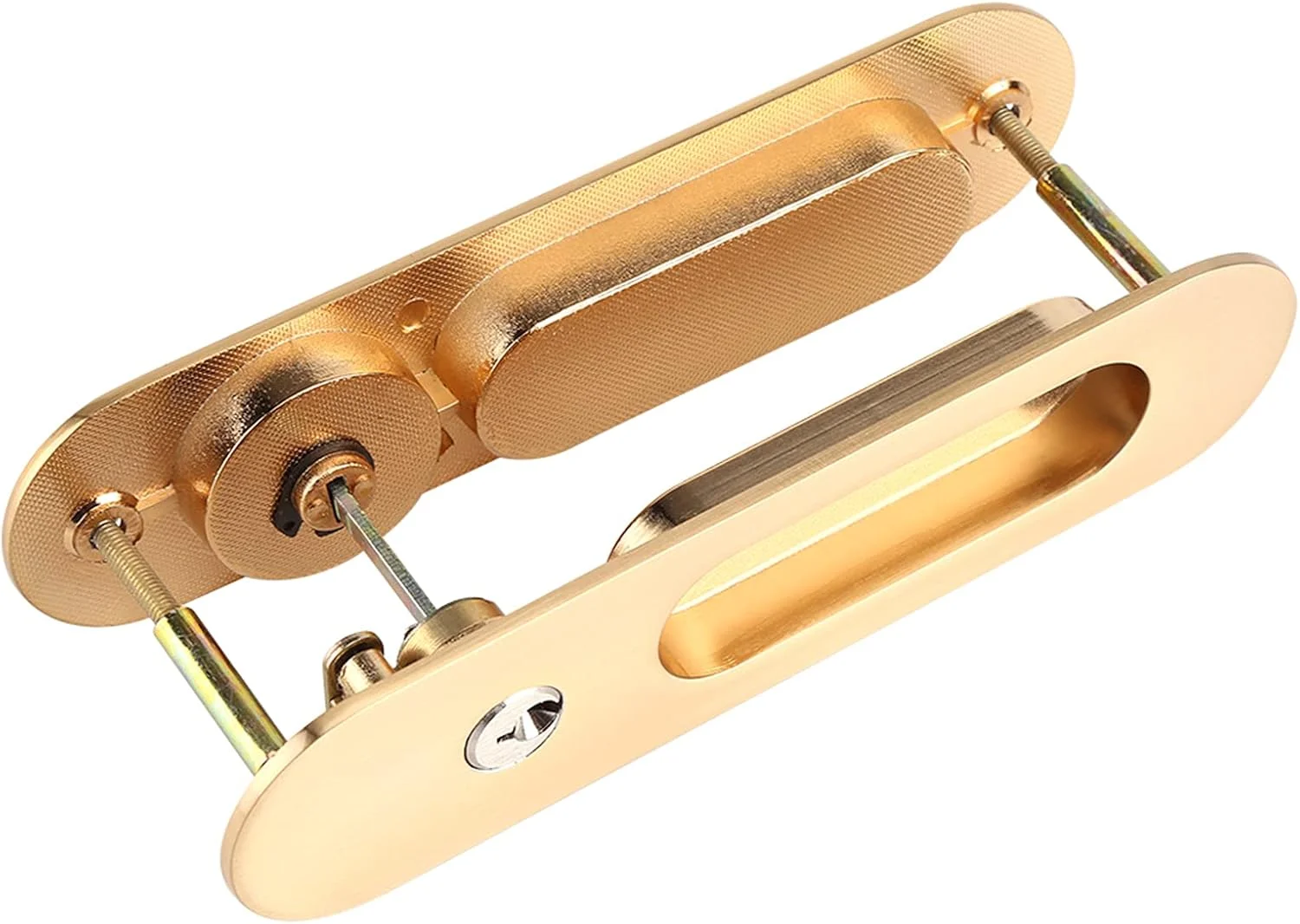 قفل درب چوبی GZDZHP، یراق آلات درب انبار با روکش آبکاری شده، دستگیره آلیاژ آلومینیوم ضد سرقت برای درب انبار (طلایی) قفل درب چوبی GZDZHP، یراق آلات درب انبار با روکش آبکاری شده، دستگیره آلیاژ آلومینیوم ضد سرقت برای درب انبار (طلایی)