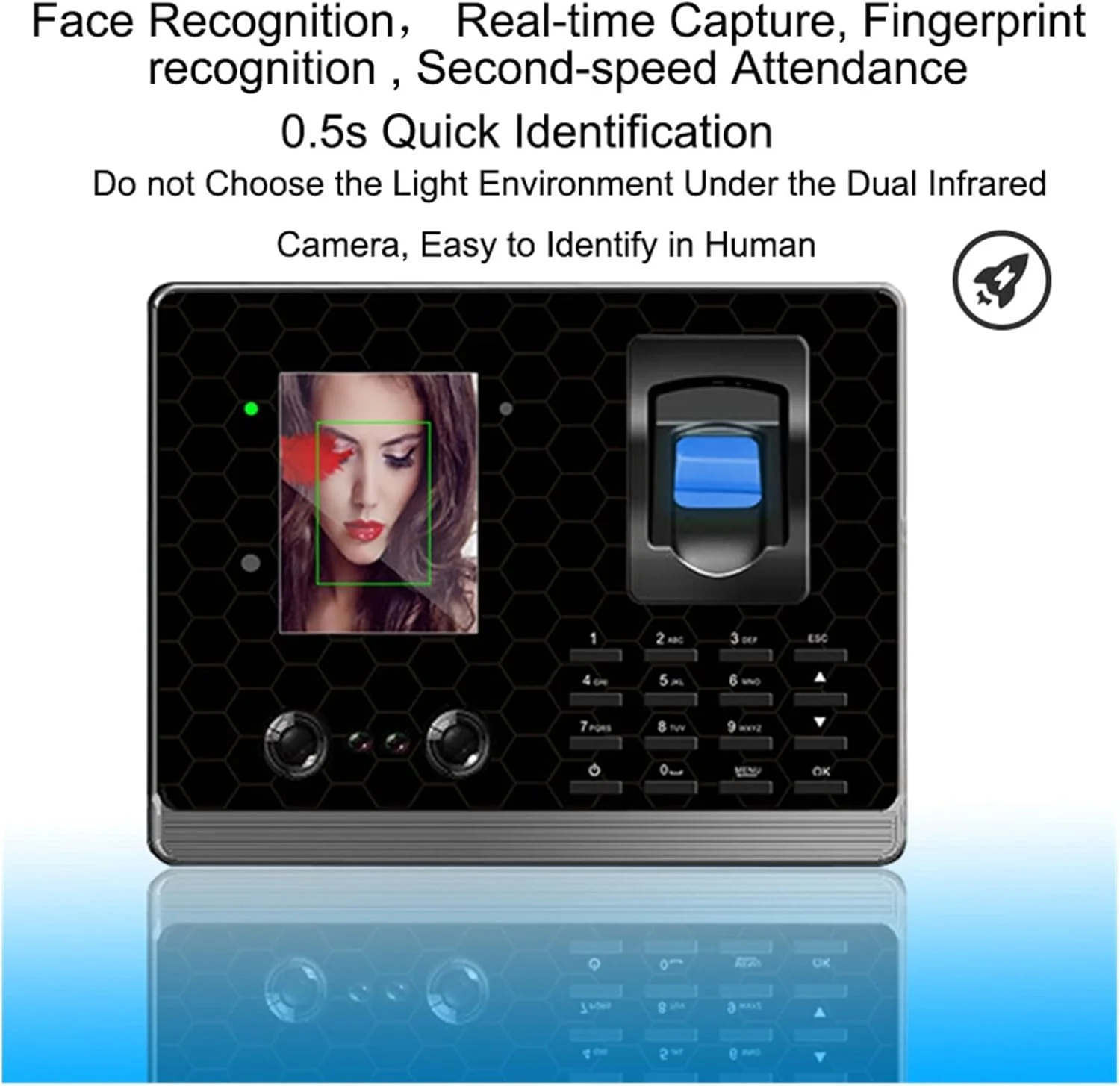 دستگاه حضور و غیاب تشخیص چهره و اثر انگشت GZDZHP مناسب شرکت ها، سیستم ثبت ورود و خروج TCP/IP USB برای کارمندان اداری، دستگاه کنترل دسترسی دستگاه حضور و غیاب تشخیص چهره و اثر انگشت GZDZHP مناسب شرکت ها، سیستم ثبت ورود و خروج TCP/IP USB برای کارمندان اداری، دستگاه کنترل دسترسی
