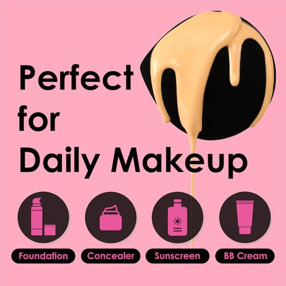COOL-ANGLE 5Pcs Makeup Sponge Latex-Free Soft Blender Sponge Perfect for Liquid Foundation Concealer Cream Powder, Beauty Sponge Gift Set for Long-lasting and Natural Makeup, Black, Medium COOL-ANGLE 5Pcs Makeup Sponge Latex-Free Soft Blender Sponge Perfect for Liquid Foundation Concealer Cream Powder, Beauty Sponge Gift Set for Long-lasting and Natural Makeup, Black, Medium