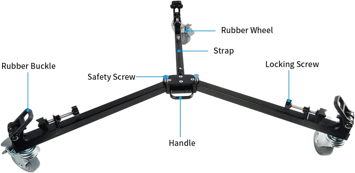 دالی سه پایه فیلمبرداری حرفه ای و سنگین SIRUI DT-06 - حرکات روان و سریع، باز و بسته شدن آسان، ایده آل برای دوربین ها و تجهیزات فیلمبرداری، حداکثر تحمل وزن 50 کیلوگرم دالی سه پایه فیلمبرداری حرفه ای و سنگین SIRUI DT-06 - حرکات روان و سریع، باز و بسته شدن آسان، ایده آل برای دوربین ها و تجهیزات فیلمبرداری، حداکثر تحمل وزن 50 کیلوگرم
