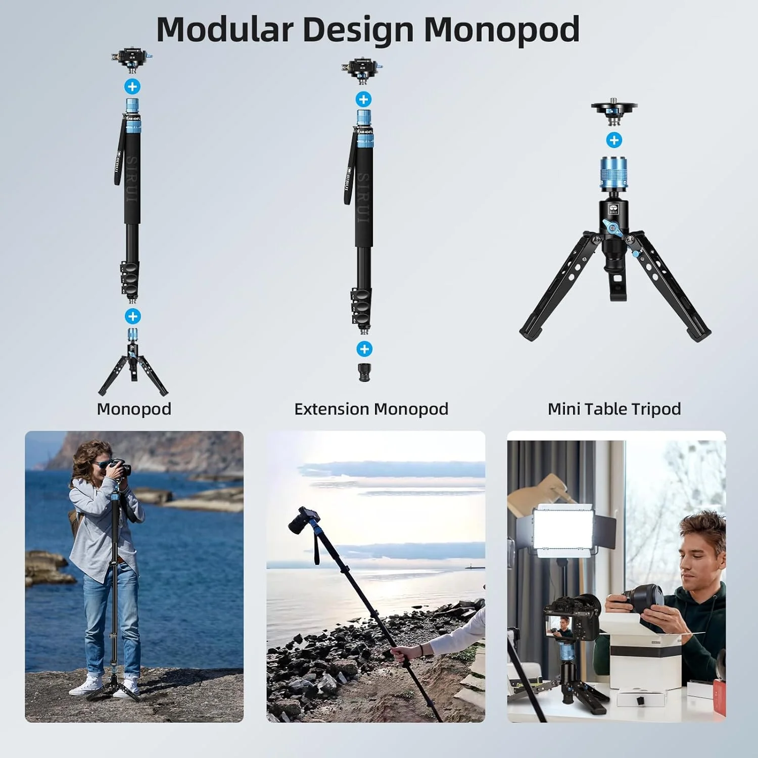 تک پایه آلومینیومی SIRUI با پایه، تک پایه حرفه ای 75.8 اینچی برای دوربین ها، تک پایه مسافرتی جمع و جور با صفحه رهاسازی سریع، حداکثر بار 33 پوند، سازگار با دوربین های DSLR سونی کانن نیکون، AM-404FL+QC-55 تک پایه آلومینیومی SIRUI با پایه، تک پایه حرفه ای 75.8 اینچی برای دوربین ها، تک پایه مسافرتی جمع و جور با صفحه رهاسازی سریع، حداکثر بار 33 پوند، سازگار با دوربین های DSLR سونی کانن نیکون، AM-404FL+QC-55