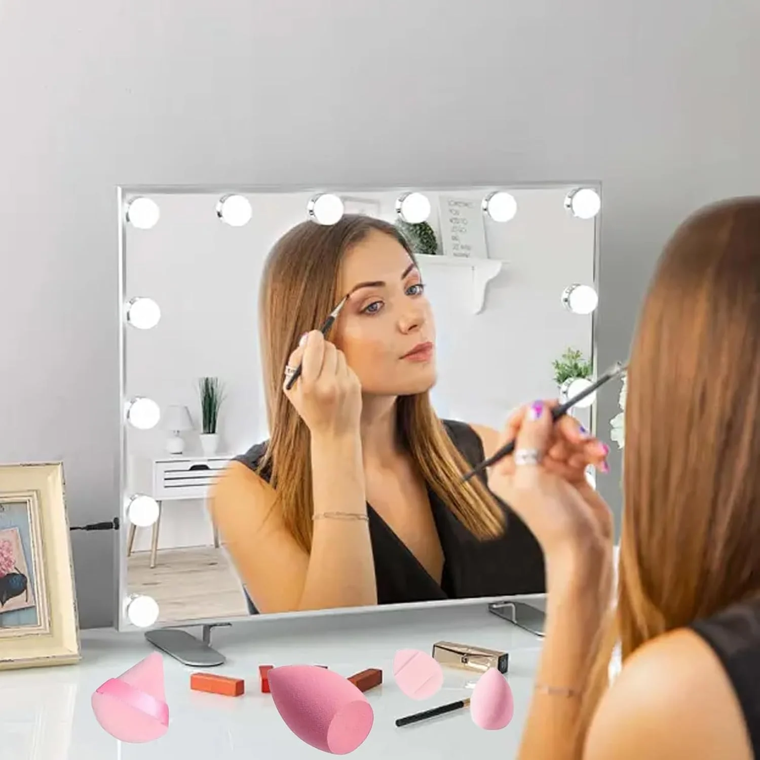 ست اسفنج آرایشی 20 تکه Hinapan، اسفنج آرایشی نرم، قابل شستشو و استفاده مجدد، هدبند و دستبندهای پولیشی، برای کرم پودر، کانسیلر و پودر ست اسفنج آرایشی 20 تکه Hinapan، اسفنج آرایشی نرم، قابل شستشو و استفاده مجدد، هدبند و دستبندهای پولیشی، برای کرم پودر، کانسیلر و پودر