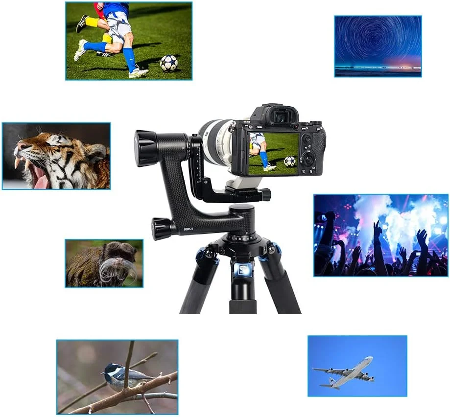 هد گیمبال SIRUI PH-10، سه پایه گیمبال فیبر کربنی سبک وزن حرفه ای با قابلیت چرخش 360 درجه پانوراما به همراه صفحه رهاسازی سریع 1/4 اینچی استاندارد Arca-Swiss برای دوربین های DSLR با حداکثر تحمل وزن 15 کیلوگرم هد گیمبال SIRUI PH-10، سه پایه گیمبال فیبر کربنی سبک وزن حرفه ای با قابلیت چرخش 360 درجه پانوراما به همراه صفحه رهاسازی سریع 1/4 اینچی استاندارد Arca-Swiss برای دوربین های DSLR با حداکثر تحمل وزن 15 کیلوگرم