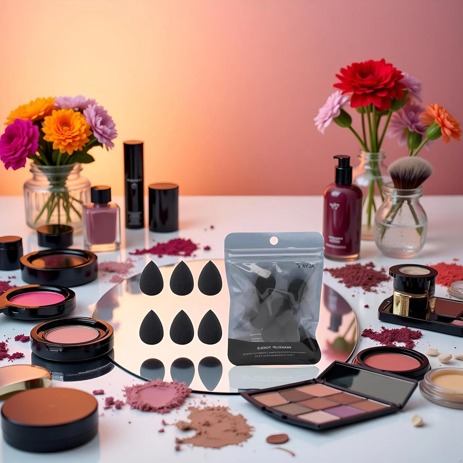 جین شاینینگ ست 6 عددی مینی اسفنج آرایشی مشکی، بلندر و اسفنج، ست اسفنج بلندر کوچک مشکی برای کرم پودر، پودر، کانسیلر، هایلایتر و سایه چشم جین شاینینگ ست 6 عددی مینی اسفنج آرایشی مشکی، بلندر و اسفنج، ست اسفنج بلندر کوچک مشکی برای کرم پودر، پودر، کانسیلر، هایلایتر و سایه چشم