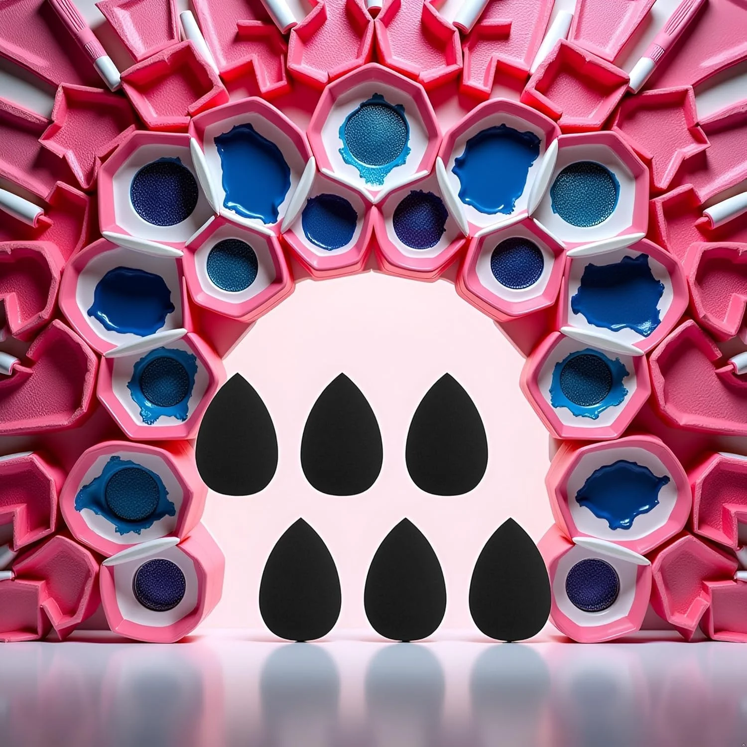 مجموعه 6 عددی اسفنج آرایشی مینی مشکی Jinshining، ست اسفنج کوچک برای کرم پودر، پودر، کانسیلر، هایلایتر و سایه چشم، فوق العاده نرم و شگفت انگیز مجموعه 6 عددی اسفنج آرایشی مینی مشکی Jinshining، ست اسفنج کوچک برای کرم پودر، پودر، کانسیلر، هایلایتر و سایه چشم، فوق العاده نرم و شگفت انگیز