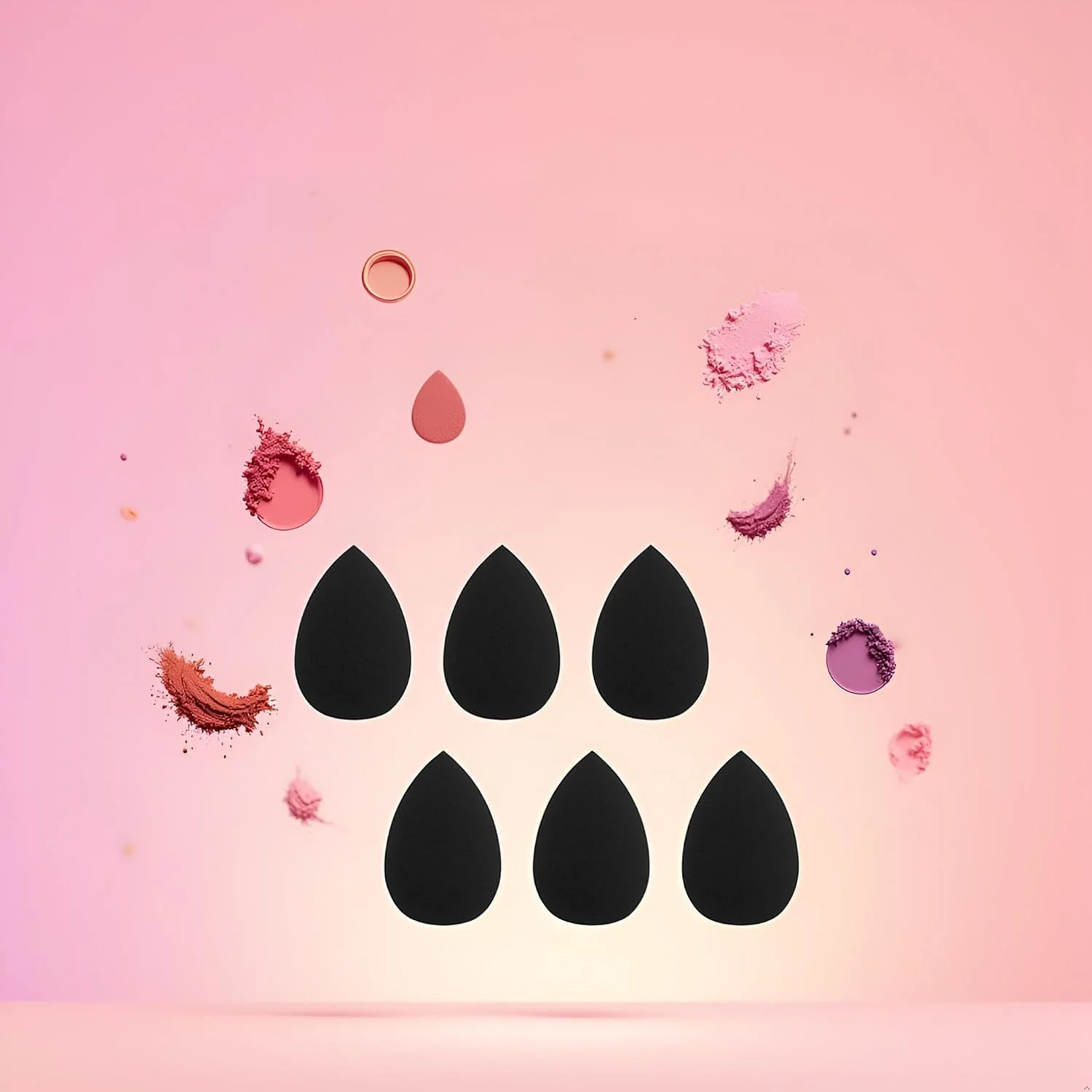 مجموعه 6 عددی اسفنج آرایشی مینی مشکی Jinshining، ست اسفنج کوچک برای کرم پودر، پودر، کانسیلر، هایلایتر و سایه چشم، فوق العاده نرم و شگفت انگیز مجموعه 6 عددی اسفنج آرایشی مینی مشکی Jinshining، ست اسفنج کوچک برای کرم پودر، پودر، کانسیلر، هایلایتر و سایه چشم، فوق العاده نرم و شگفت انگیز