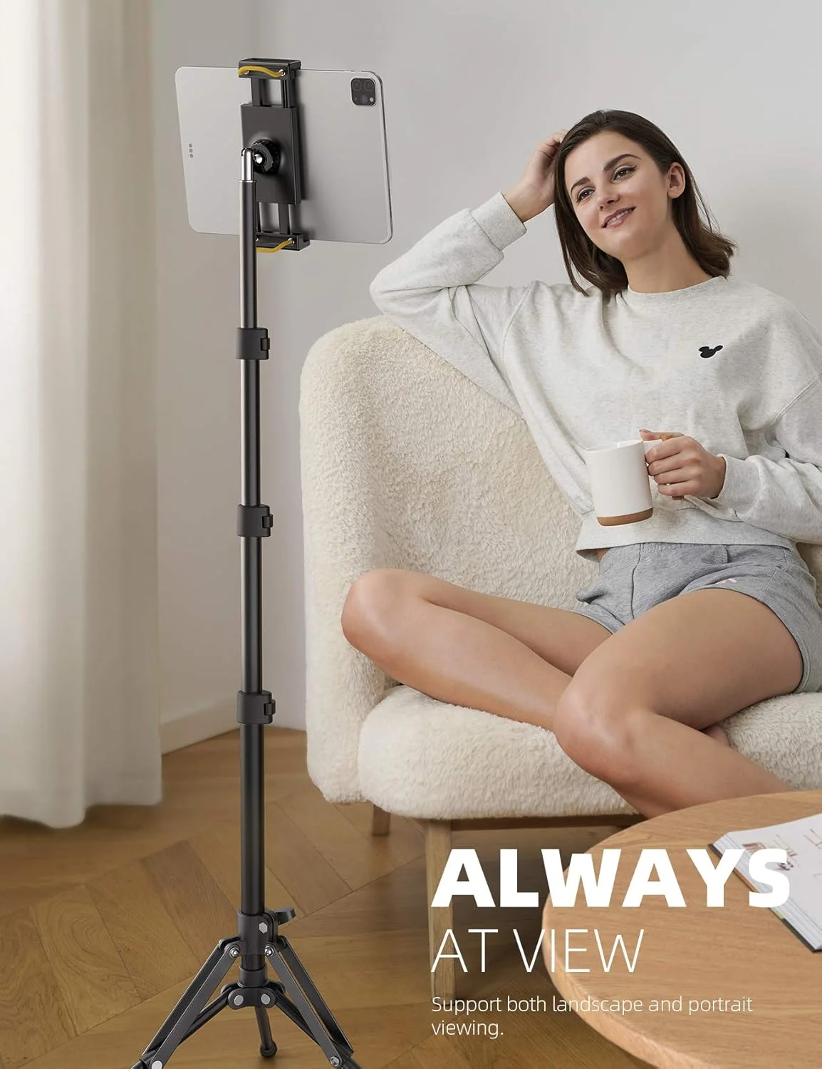 پایه نگهدارنده تبلت ایستاده Lamicall - پایه تبلت با ارتفاع قابل تنظیم 64.9 اینچی برای استریم/تماشا، برای آیپد پرو 12.9، مینی، ایر، آیفون و تبلت و تلفن همراه 4.7-13 اینچی پایه نگهدارنده تبلت ایستاده Lamicall - پایه تبلت با ارتفاع قابل تنظیم 64.9 اینچی برای استریم/تماشا، برای آیپد پرو 12.9، مینی، ایر، آیفون و تبلت و تلفن همراه 4.7-13 اینچی