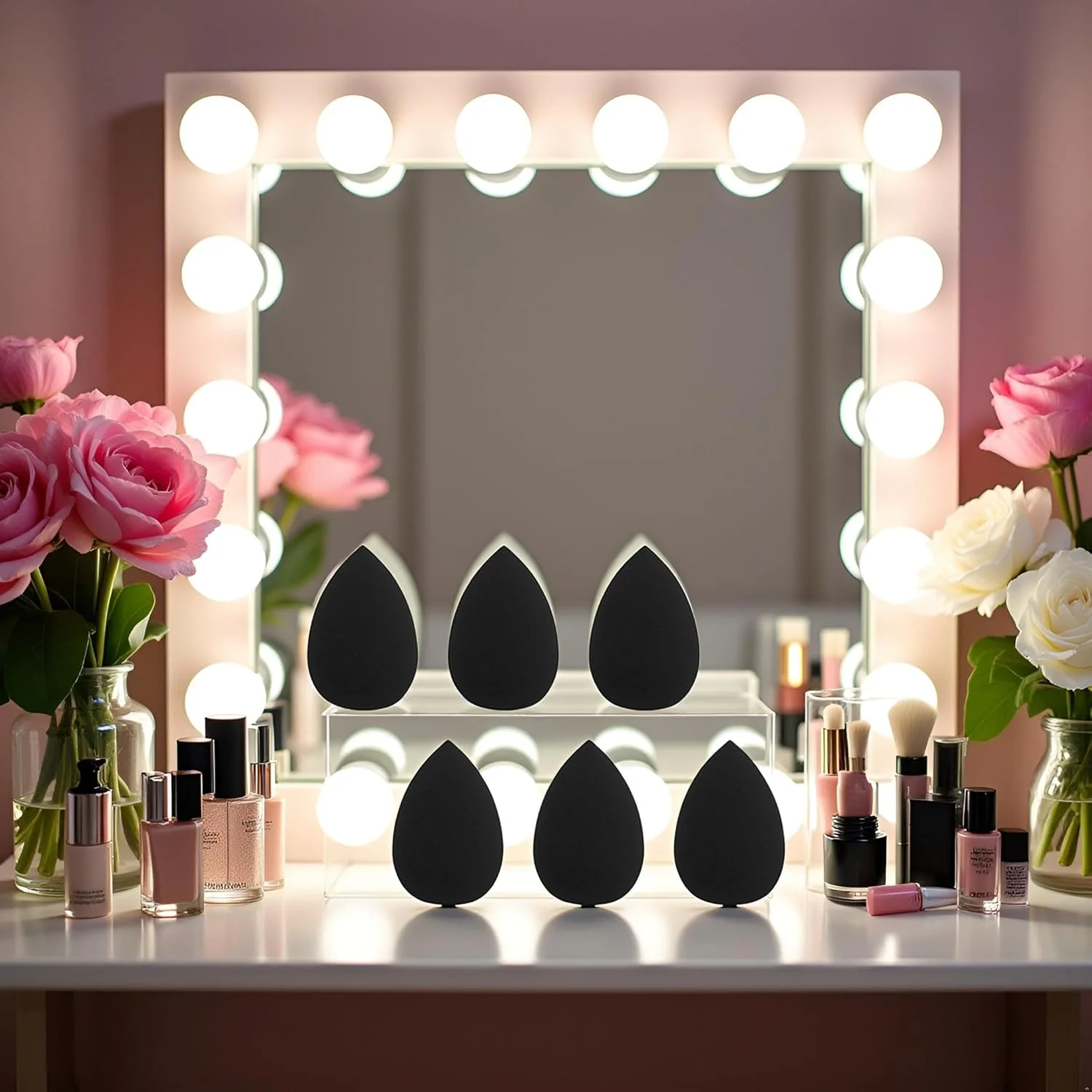 مجموعه 6 عددی اسفنج آرایشی مینی مشکی Jinshining، ست اسفنج کوچک برای کرم پودر، پودر، کانسیلر، هایلایتر و سایه چشم، فوق العاده نرم و شگفت انگیز مجموعه 6 عددی اسفنج آرایشی مینی مشکی Jinshining، ست اسفنج کوچک برای کرم پودر، پودر، کانسیلر، هایلایتر و سایه چشم، فوق العاده نرم و شگفت انگیز