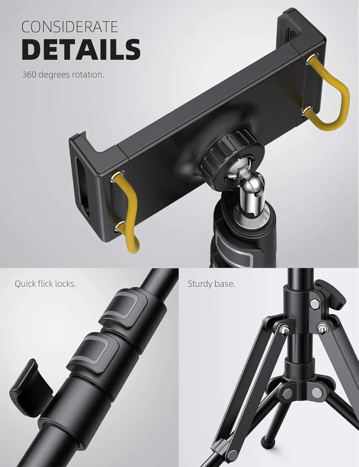 پایه نگهدارنده تبلت ایستاده Lamicall - پایه تبلت با ارتفاع قابل تنظیم 64.9 اینچی برای استریم/تماشا، برای آیپد پرو 12.9، مینی، ایر، آیفون و تبلت و تلفن همراه 4.7-13 اینچی پایه نگهدارنده تبلت ایستاده Lamicall - پایه تبلت با ارتفاع قابل تنظیم 64.9 اینچی برای استریم/تماشا، برای آیپد پرو 12.9، مینی، ایر، آیفون و تبلت و تلفن همراه 4.7-13 اینچی