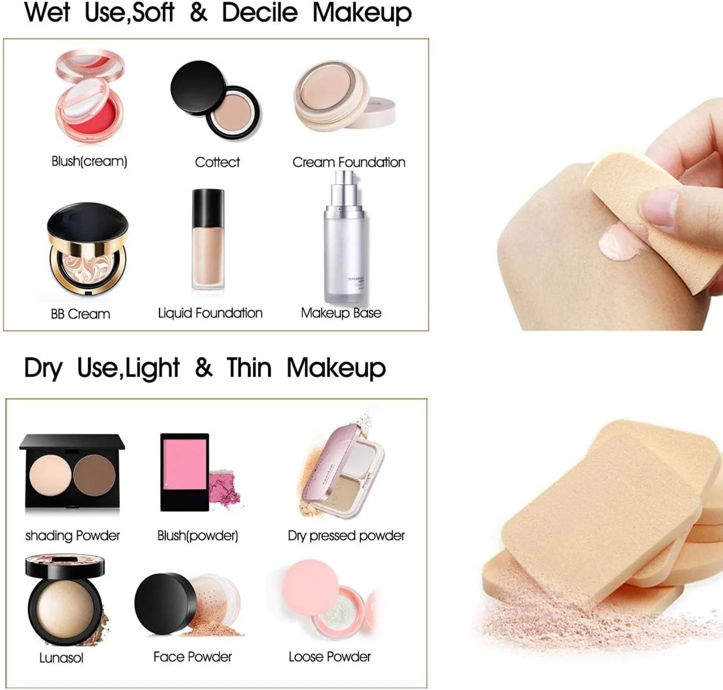 اسفنج آرایشی حرفه ای 6 در 1 J & H برای آرایش صورت با پد پنبه ای، مناسب برای کرم پودر، پودر فیکس و پف آرایشی، ایده آل برای خانم ها و دختران (چند رنگ) بسته 1 عددی اسفنج آرایشی حرفه ای 6 در 1 J & H برای آرایش صورت با پد پنبه ای، مناسب برای کرم پودر، پودر فیکس و پف آرایشی، ایده آل برای خانم ها و دختران (چند رنگ) بسته 1 عددی