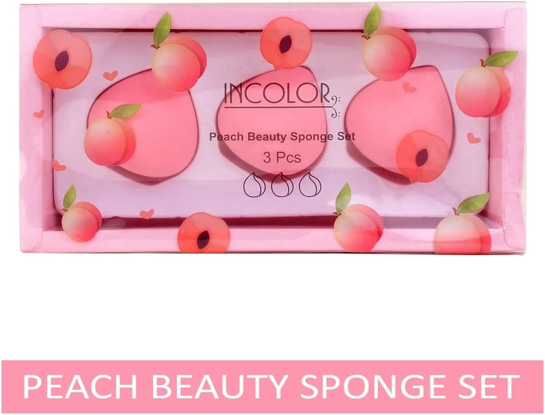 پد آرایشی اینکالر برای پودر، کانسیلر و کرم پودر، مجموعه 3 عددی (هلو) پد آرایشی اینکالر برای پودر، کانسیلر و کرم پودر، مجموعه 3 عددی (هلو)