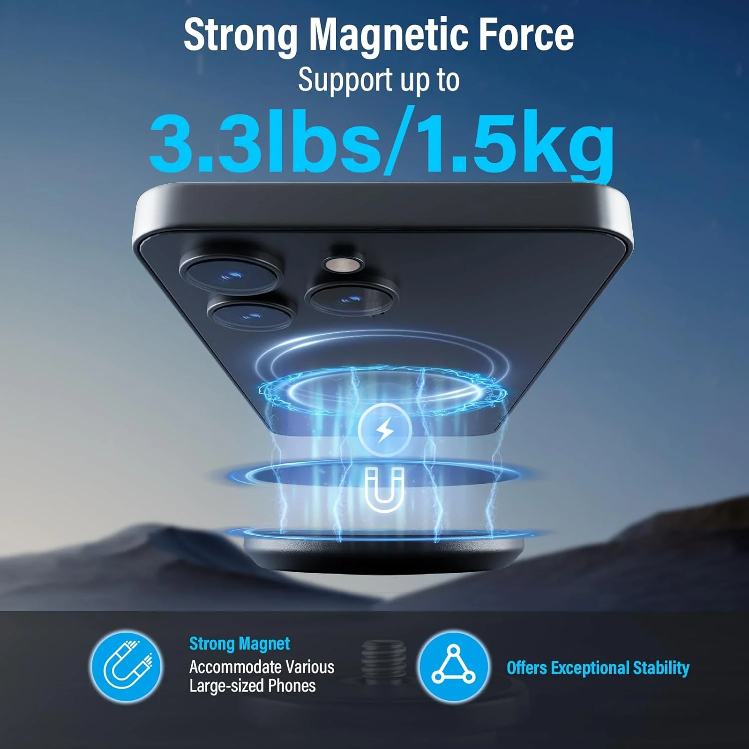 SIRUI AM-MF Magnetic Smartphone Tripod Mount Adapter with 3 Adhesive Rings, MagSafe Compatible with iPhone 15/14/13/12 Series, Tripod, Selfie Stick, Magic Arm Magnetic Smartphone Holder SIRUI AM-MF Magnetic Smartphone Tripod Mount Adapter with 3 Adhesive Rings, MagSafe Compatible with iPhone 15/14/13/12 Series, Tripod, Selfie Stick, Magic Arm Magnetic Smartphone Holder