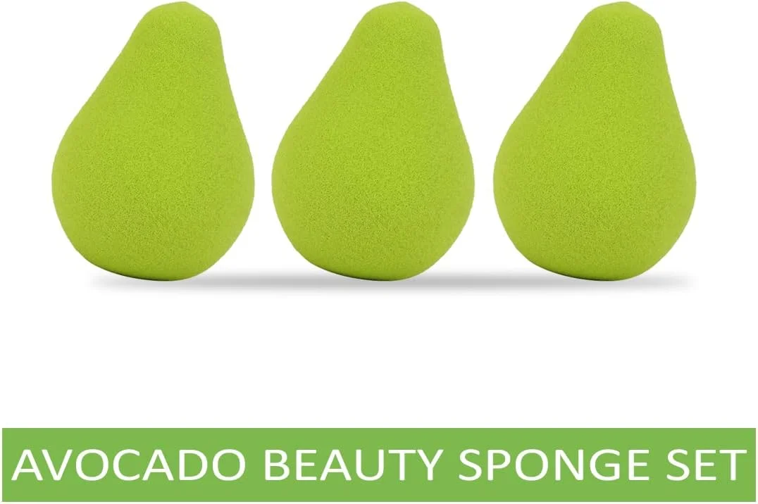 پد آرایشی این‌کالر مناسب برای پودر، کانسیلر و کرم پودر، ست 3 عددی (آووکادو)