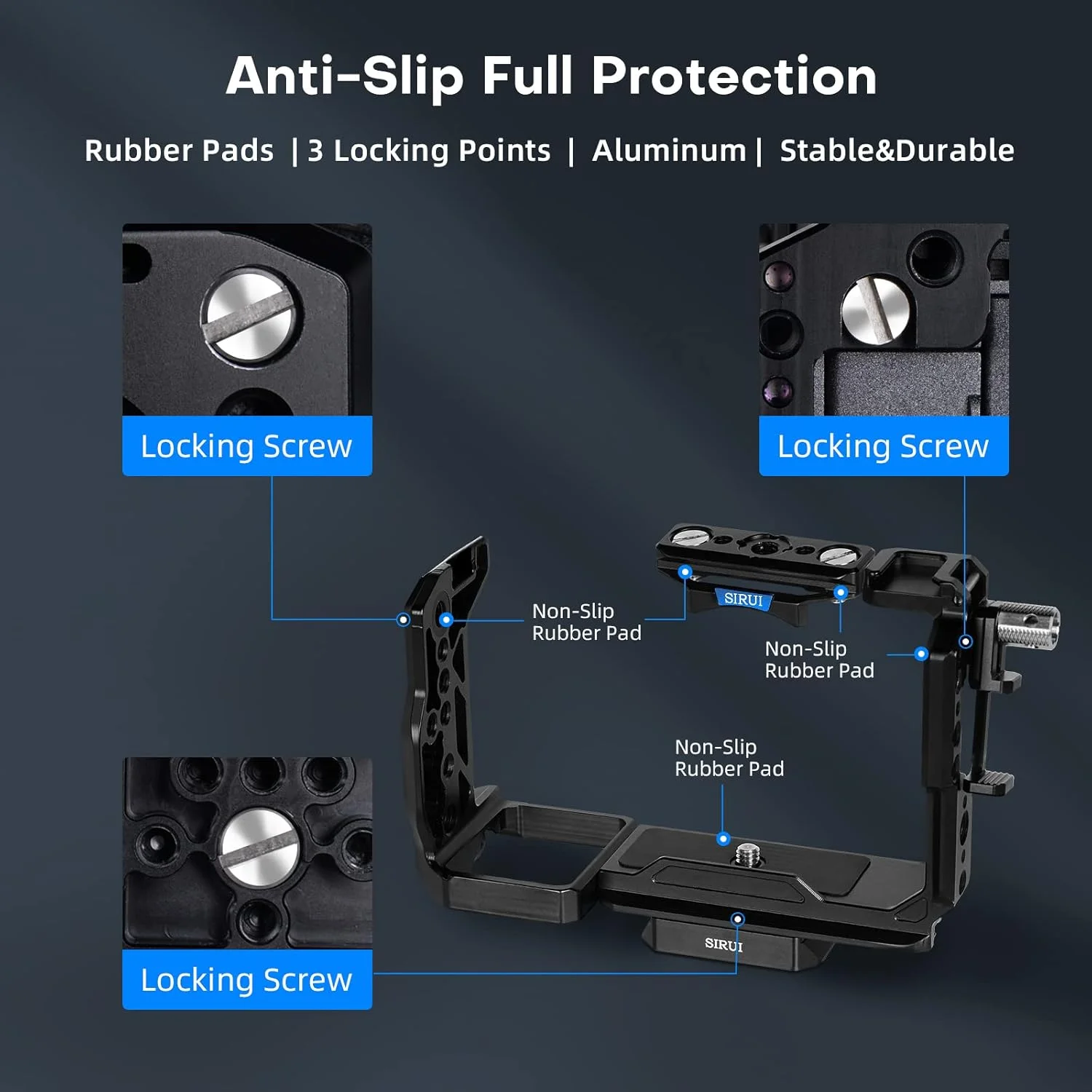 کیج کامل دوربین SIRUI برای Sony FX3/FX30، سازگار با دسته XLR اصلی، با بست کابل HDMI، سوراخهای رزوه دار 1/4 اینچ -20، سوراخهای تعیین موقعیت 3/8 اینچ برای ARRI، کفشک سرد و ریل ناتو کیج کامل دوربین SIRUI برای Sony FX3/FX30، سازگار با دسته XLR اصلی، با بست کابل HDMI، سوراخهای رزوه دار 1/4 اینچ -20، سوراخهای تعیین موقعیت 3/8 اینچ برای ARRI، کفشک سرد و ریل ناتو