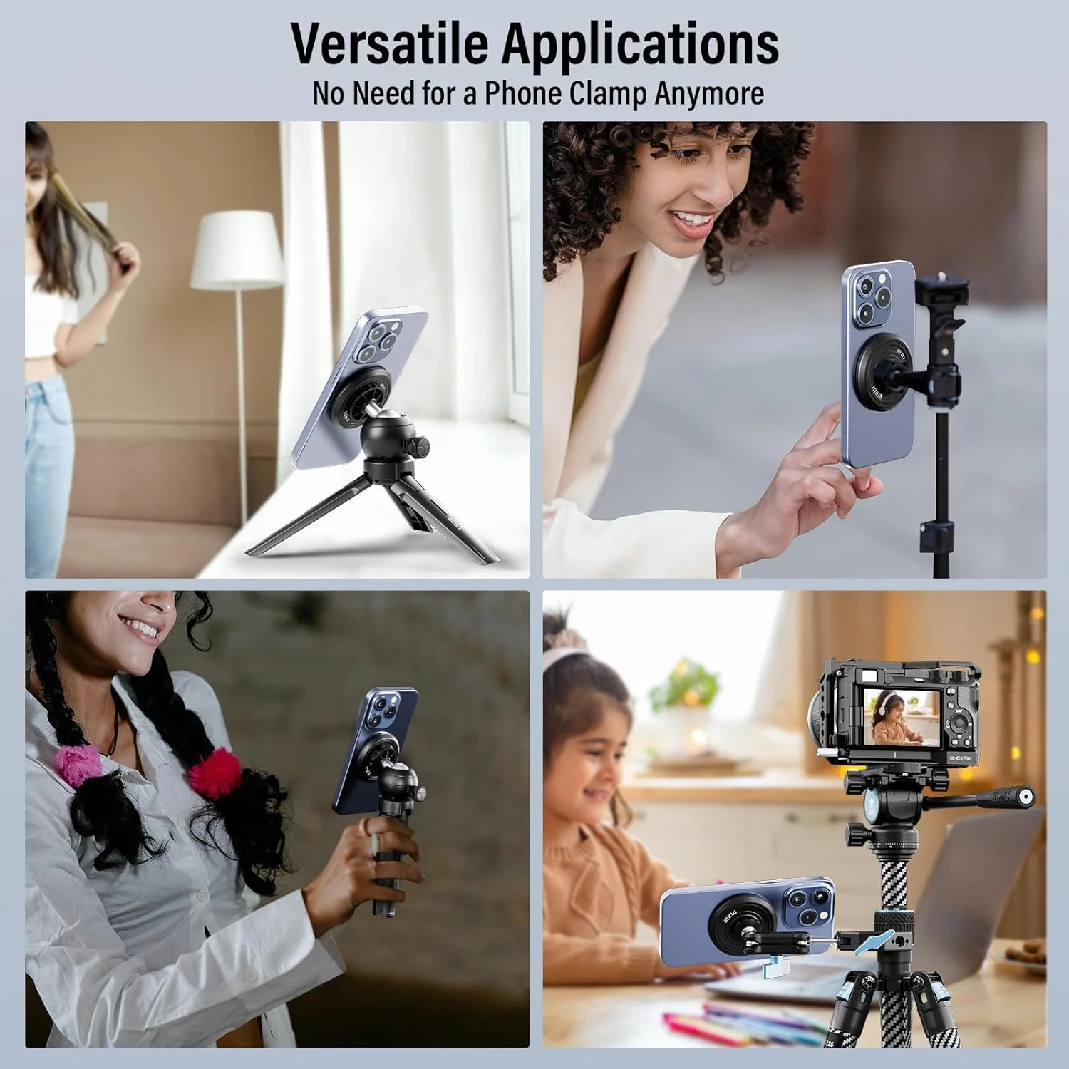 SIRUI AM-MF Magnetic Smartphone Tripod Mount Adapter with 3 Adhesive Rings, MagSafe Compatible with iPhone 15/14/13/12 Series, Tripod, Selfie Stick, Magic Arm Magnetic Smartphone Holder SIRUI AM-MF Magnetic Smartphone Tripod Mount Adapter with 3 Adhesive Rings, MagSafe Compatible with iPhone 15/14/13/12 Series, Tripod, Selfie Stick, Magic Arm Magnetic Smartphone Holder