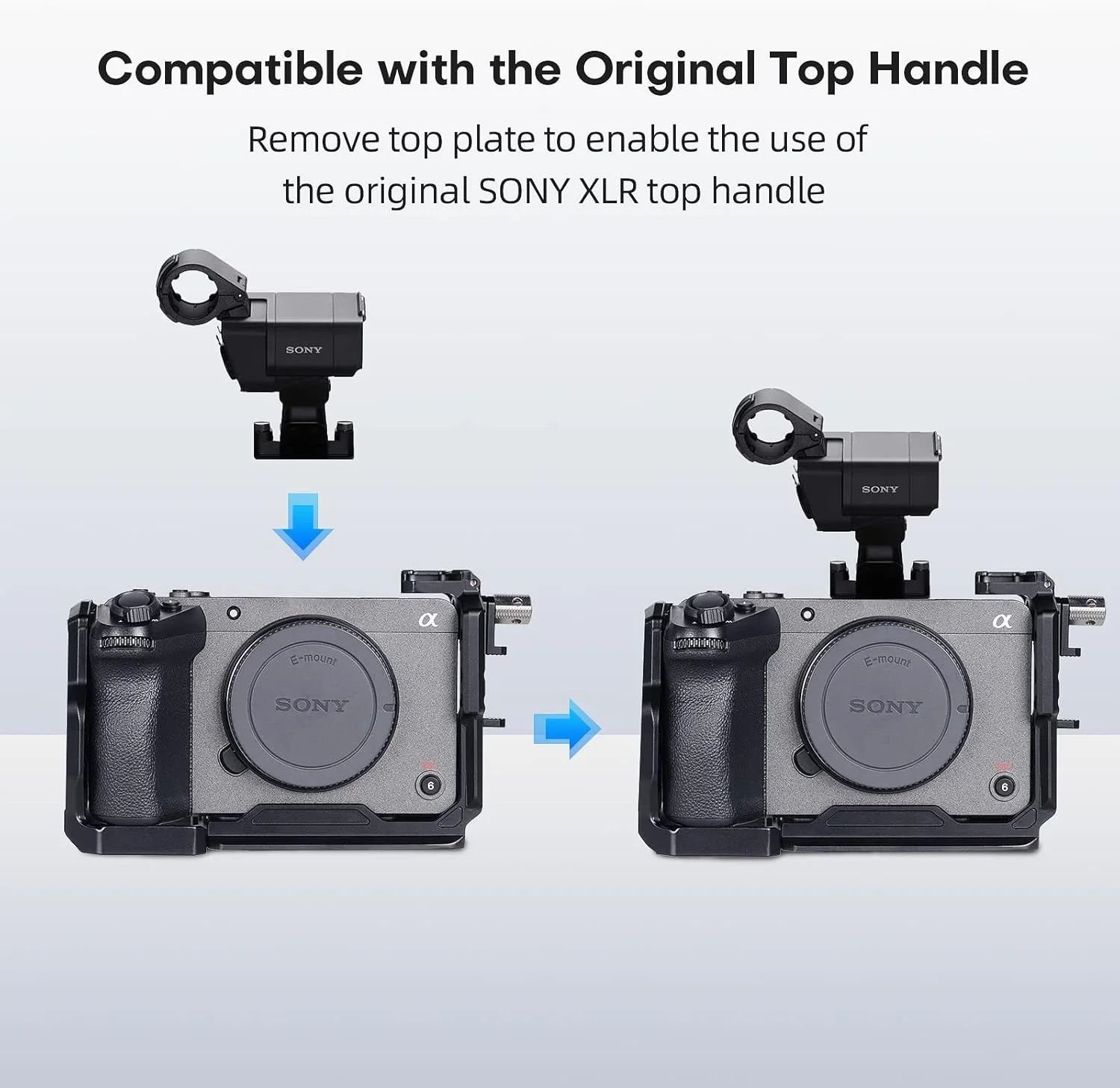 کیج کامل دوربین SIRUI برای Sony FX3/FX30، سازگار با دسته XLR اصلی، با بست کابل HDMI، سوراخهای رزوه دار 1/4 اینچ -20، سوراخهای تعیین موقعیت 3/8 اینچ برای ARRI، کفشک سرد و ریل ناتو کیج کامل دوربین SIRUI برای Sony FX3/FX30، سازگار با دسته XLR اصلی، با بست کابل HDMI، سوراخهای رزوه دار 1/4 اینچ -20، سوراخهای تعیین موقعیت 3/8 اینچ برای ARRI، کفشک سرد و ریل ناتو