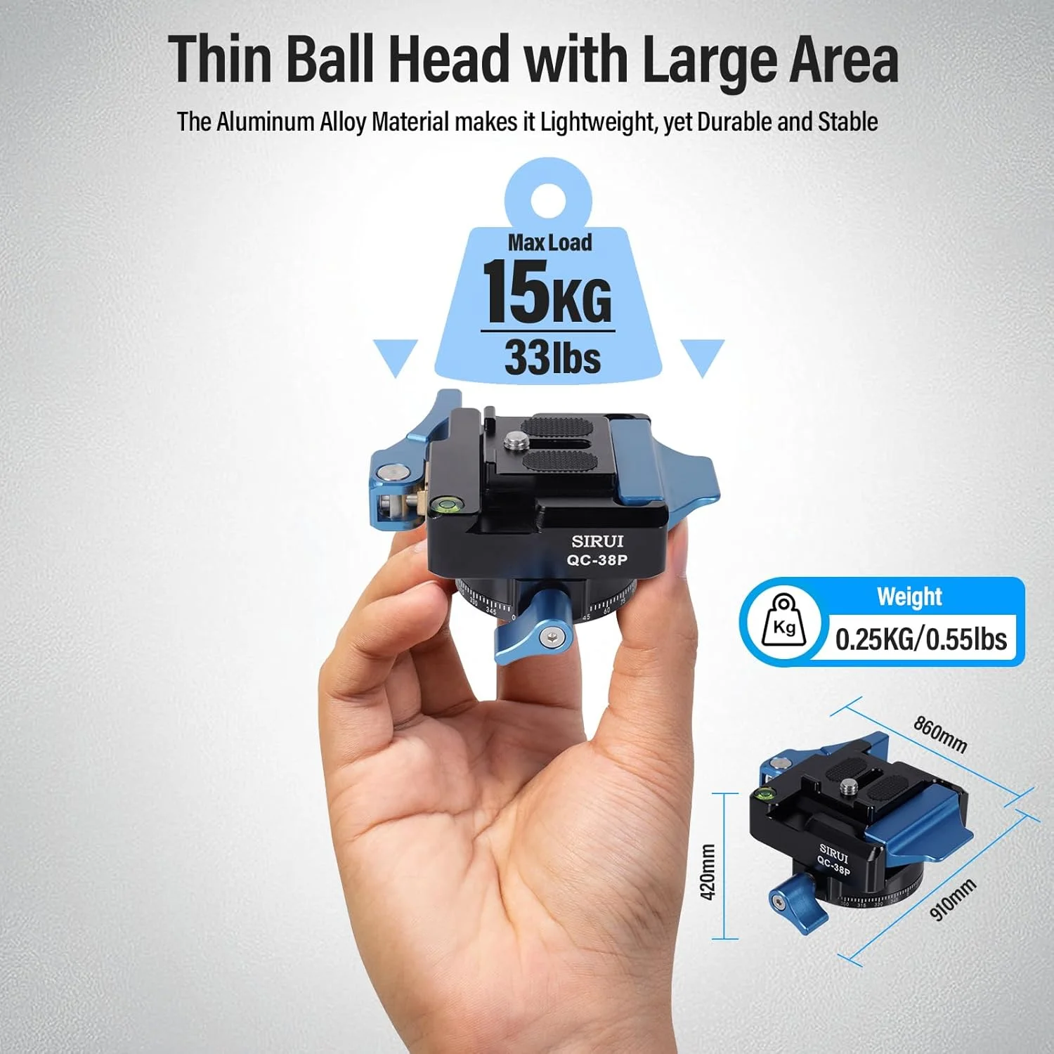 صفحه رهاسازی سریع مربعی 38 میلیمتری SIRUI با سر پانورامای چرخان 360 درجه، آداپتور پایه دوربین با رزوه 1/4 و 3/8 اینچ، صفحه اتصال رهاسازی سریع برای سه پایه تک پایه تثبیت کننده DSLR، QC-38P صفحه رهاسازی سریع مربعی 38 میلیمتری SIRUI با سر پانورامای چرخان 360 درجه، آداپتور پایه دوربین با رزوه 1/4 و 3/8 اینچ، صفحه اتصال رهاسازی سریع برای سه پایه تک پایه تثبیت کننده DSLR، QC-38P