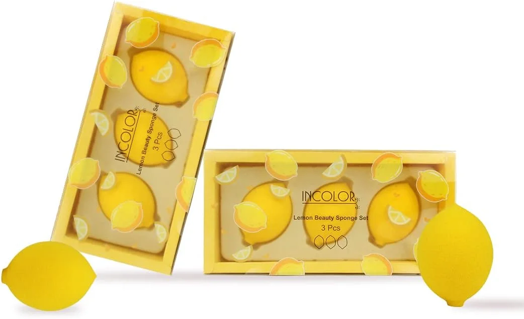 پد آرایشی این‌کالر اسفنجی برای پودر، کانسیلر و کرم پودر، مجموعه 3 عددی (لیمو)