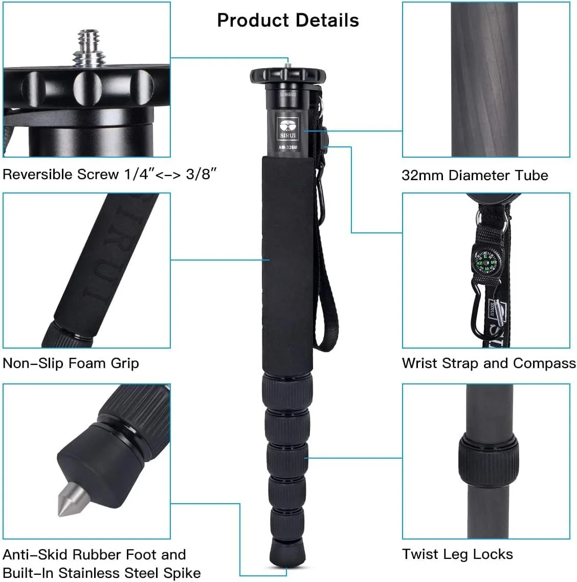 تک پایه SIRUI AM326M تعداد 30 عدد تک پایه SIRUI AM326M تعداد 30 عدد
